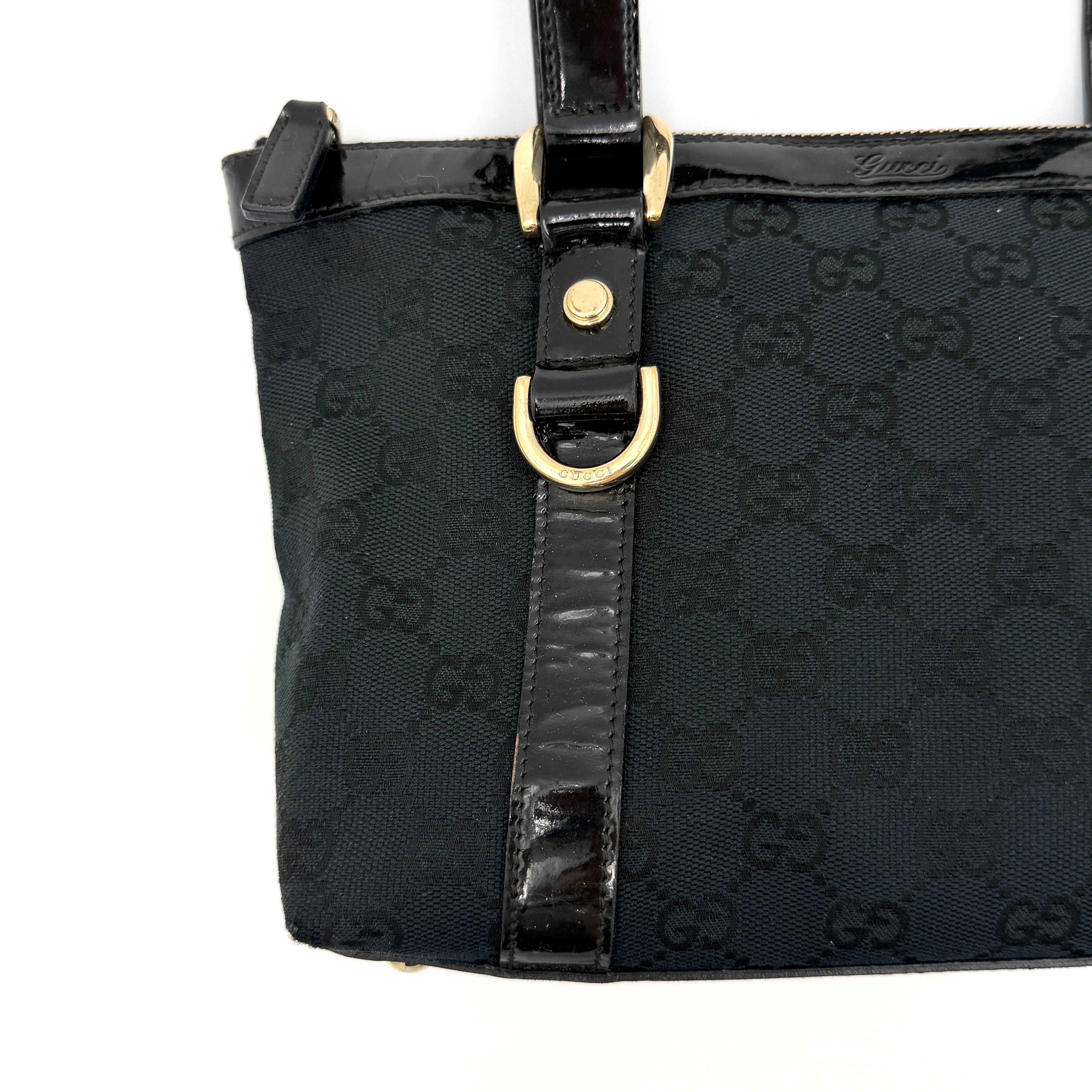 Gucci GG Monogram Mini Abbey Shoulder Bag Black