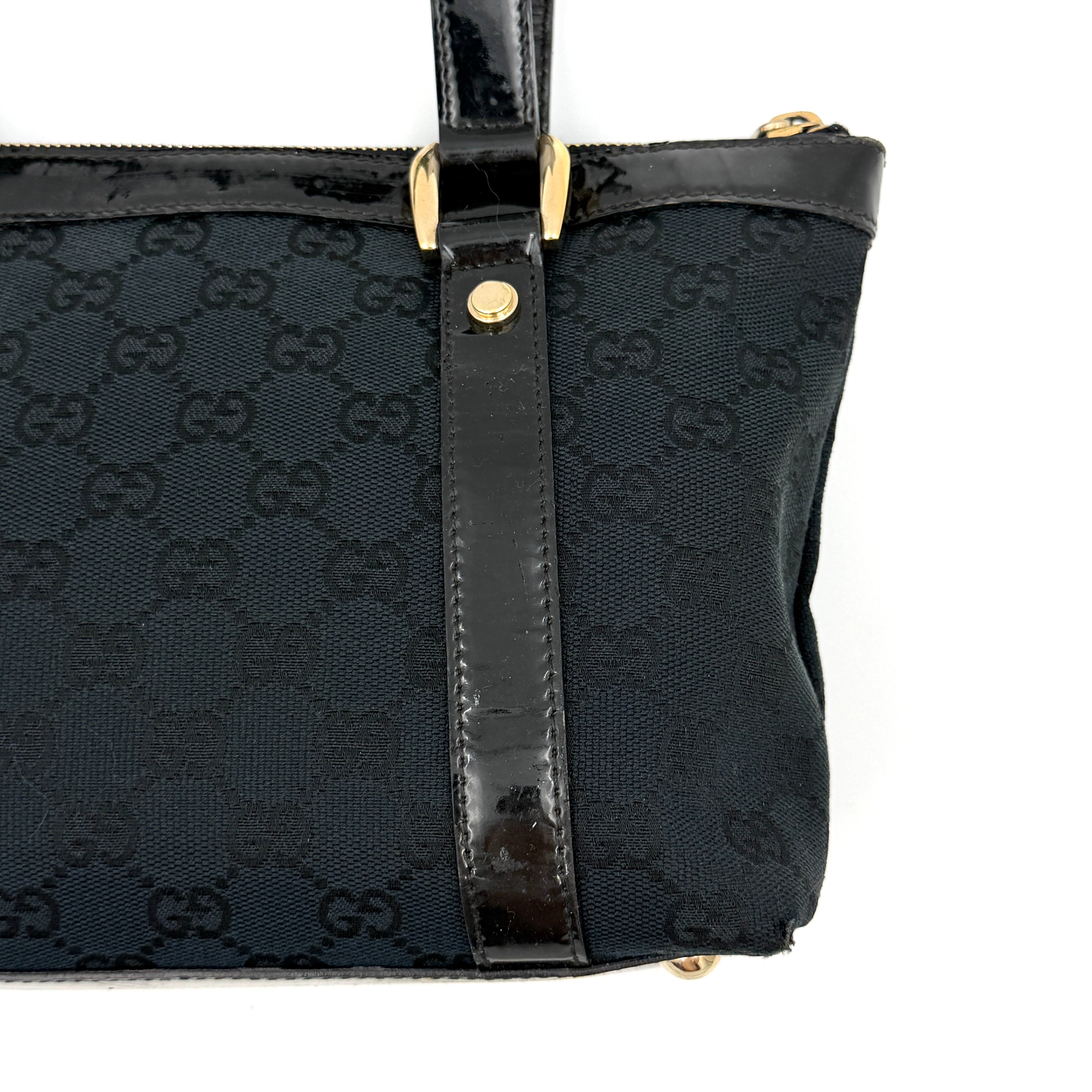 Gucci GG Monogram Mini Abbey Shoulder Bag Black