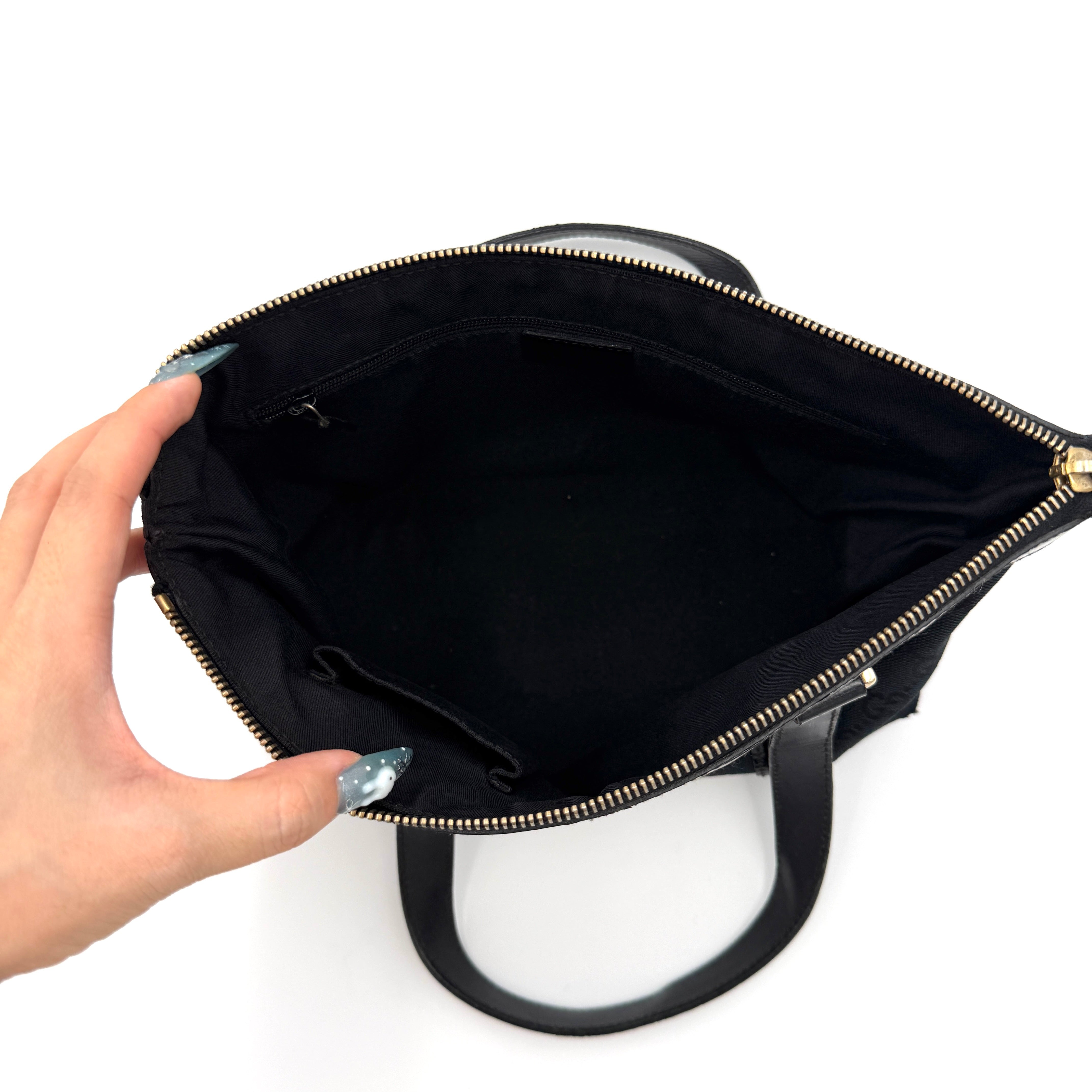 Gucci GG Monogram Mini Abbey Shoulder Bag Black