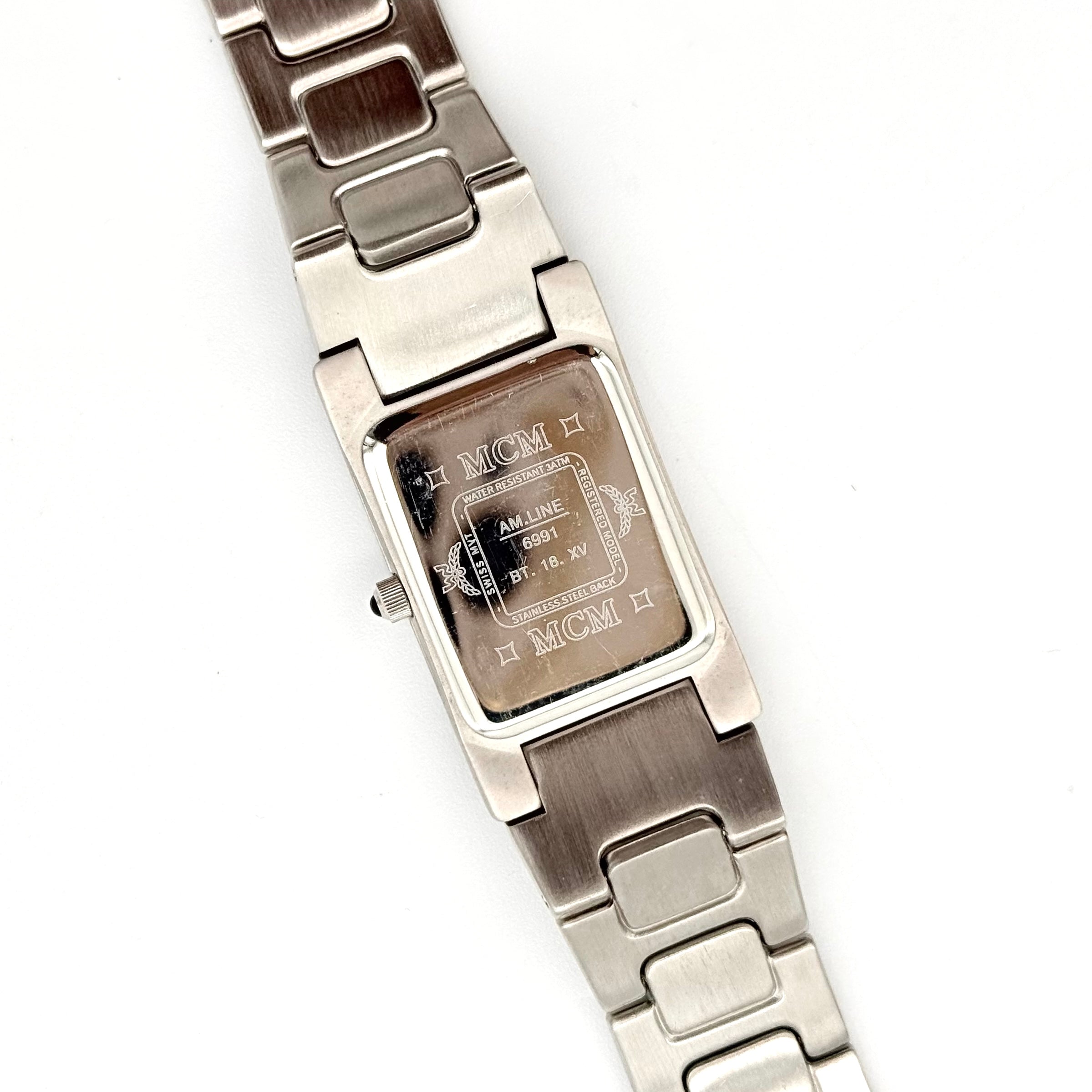 MCM AM.LINE 6991 Rectangular Watch Silver