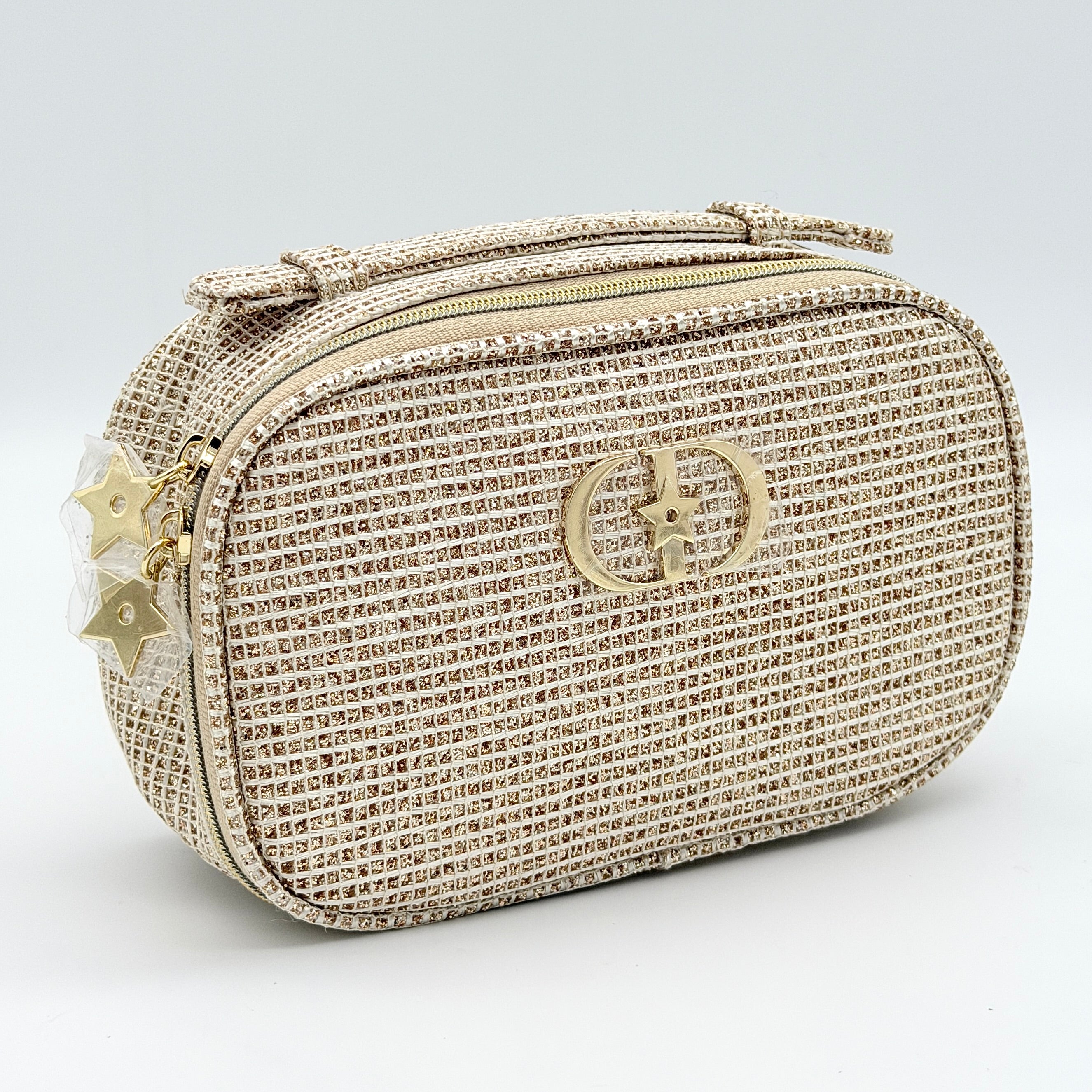 Dior CD Holiday Cosmetic Pouch Gold