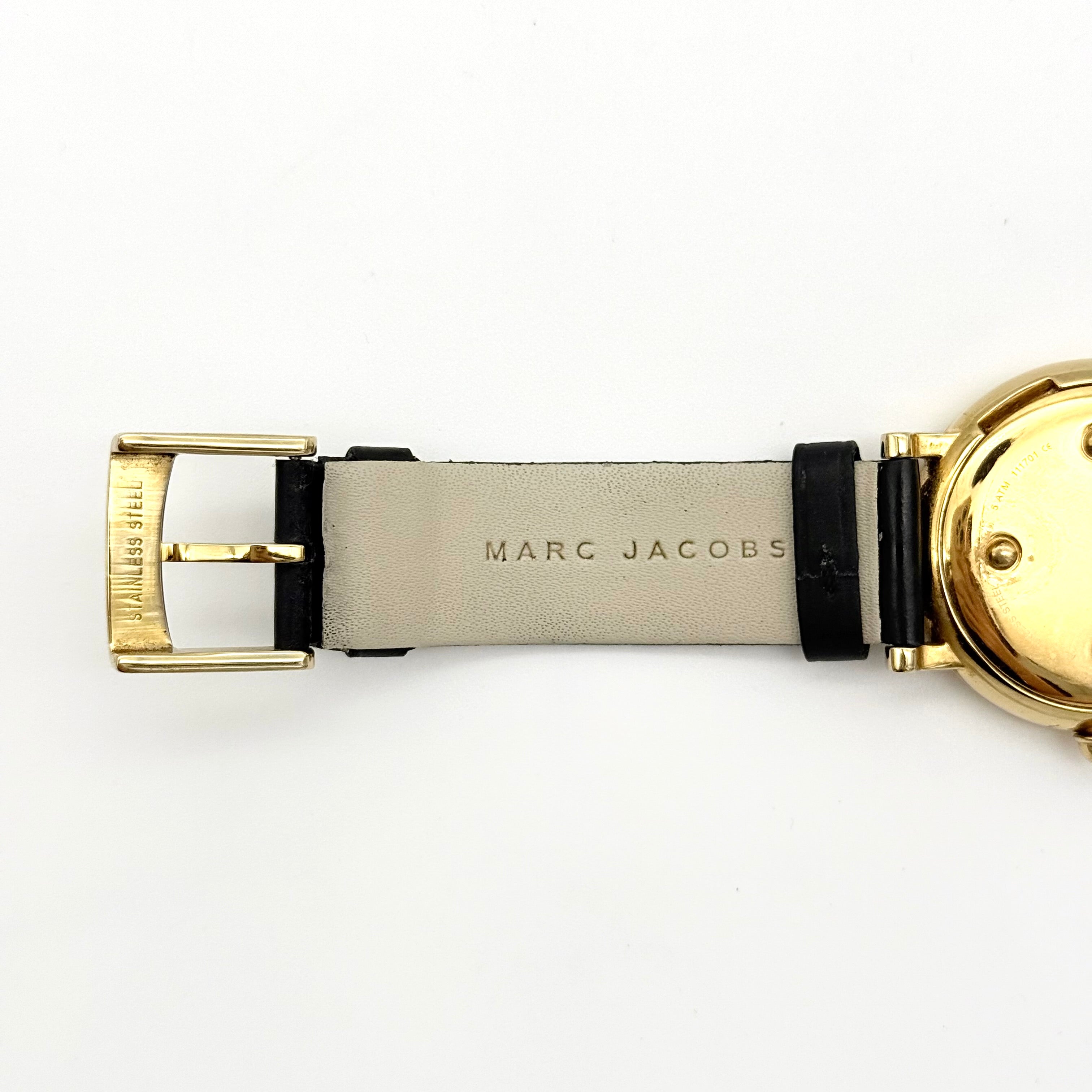 Marc Jacobs Roxy MJ1532 Gold Tone Watch Black