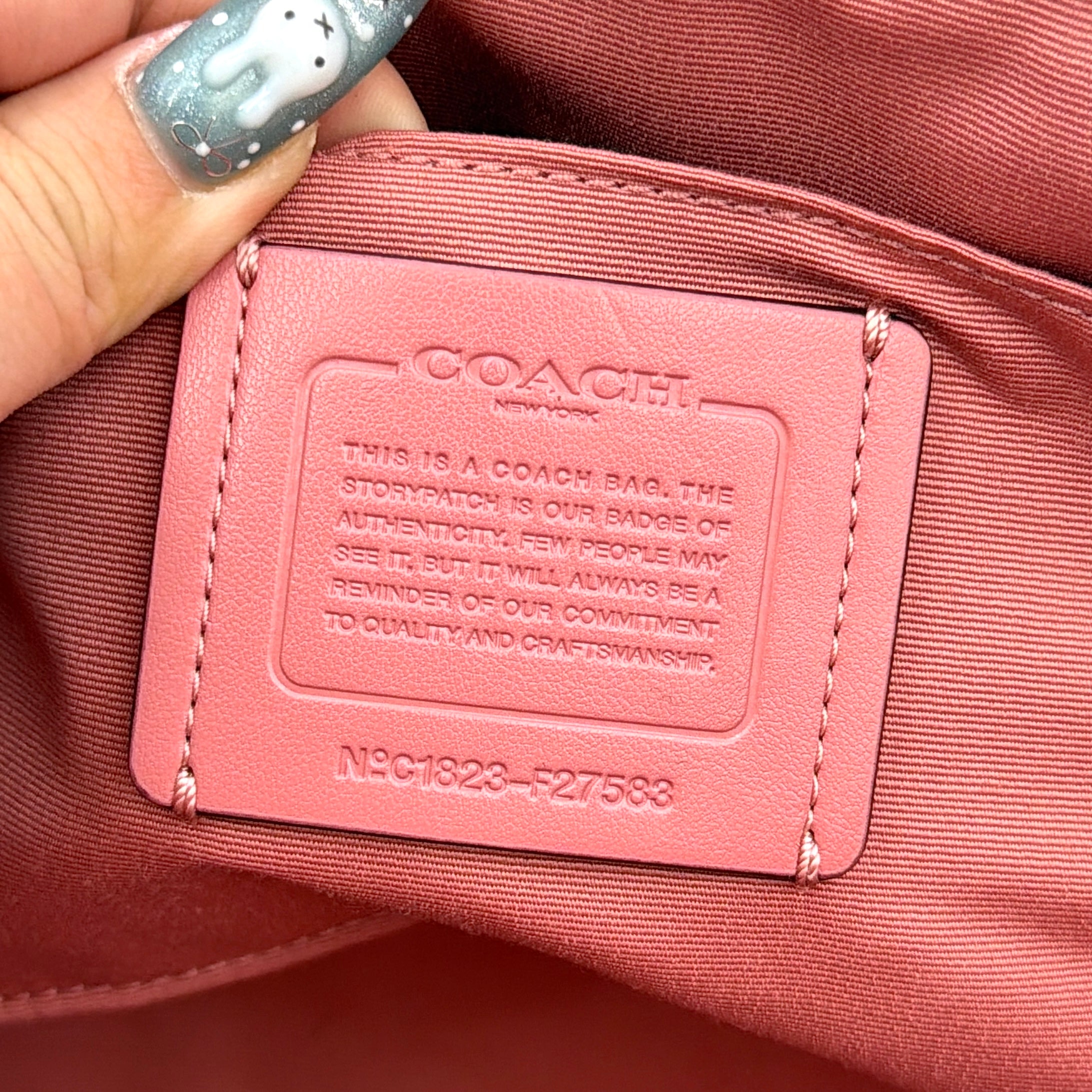 Coach Signature Dome Shoulder Bag Beige/Pink