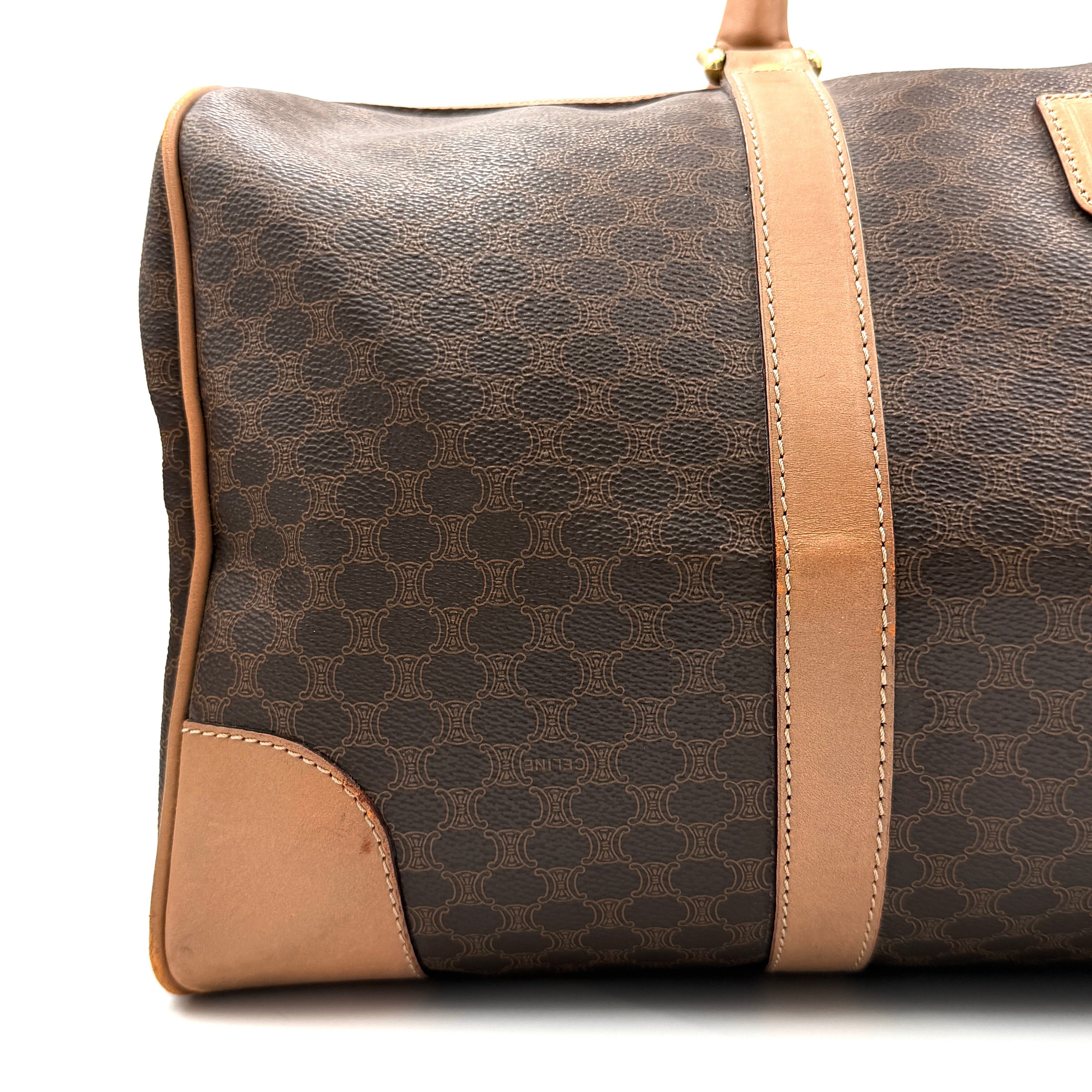 Celine Macadam Triomphe Duffle Bag Beige/Brown