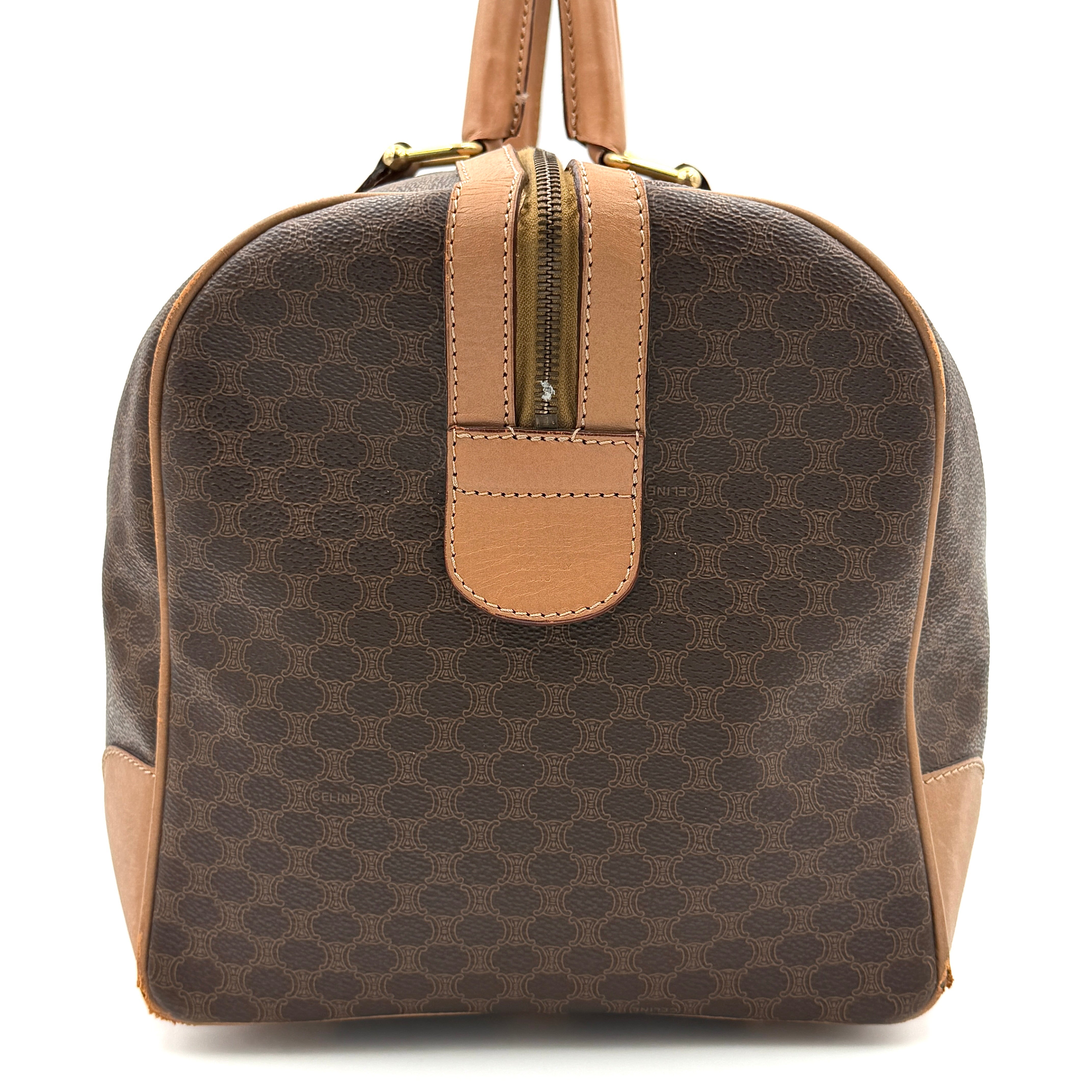 Celine Macadam Triomphe Duffle Bag Beige/Brown