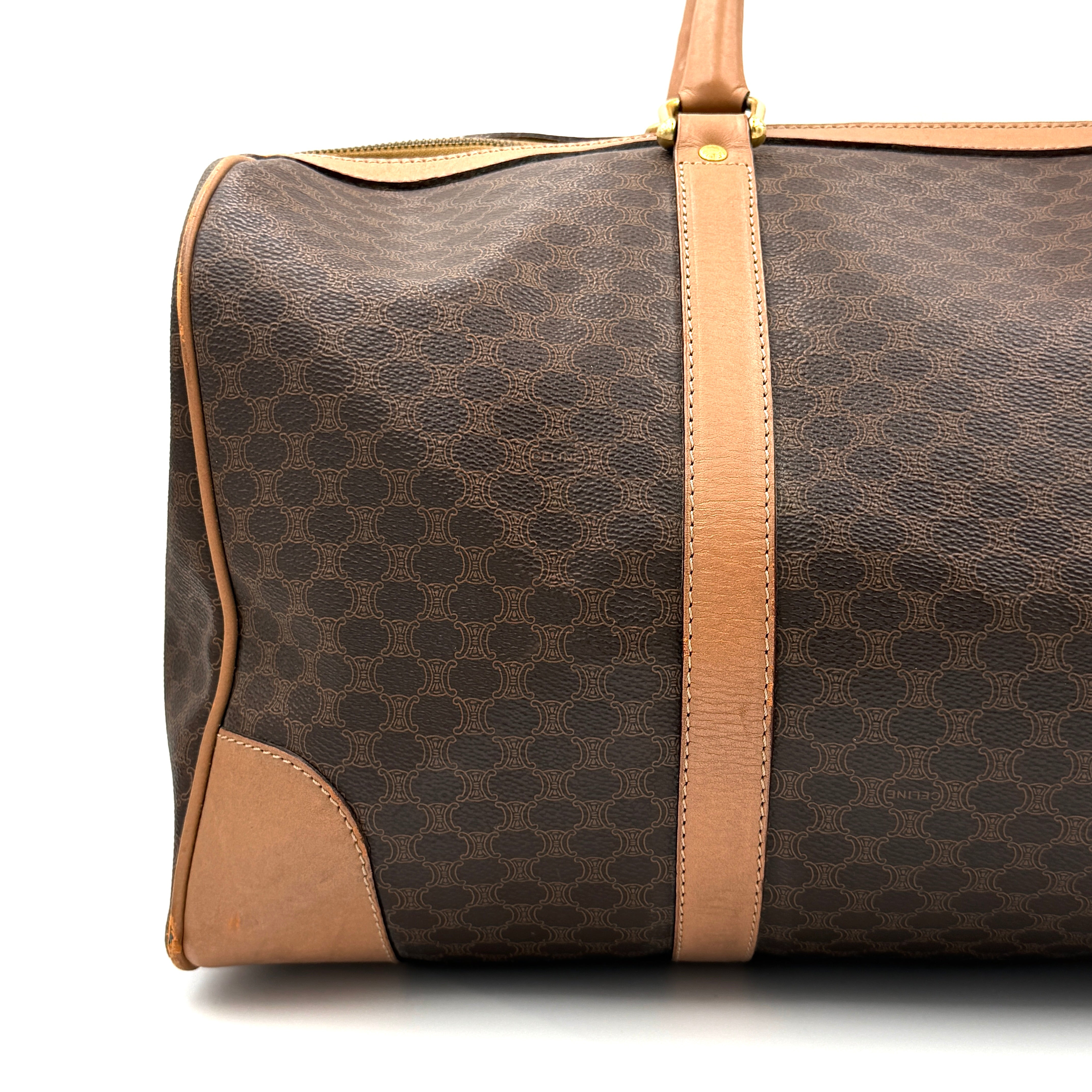 Celine Macadam Triomphe Duffle Bag Beige/Brown