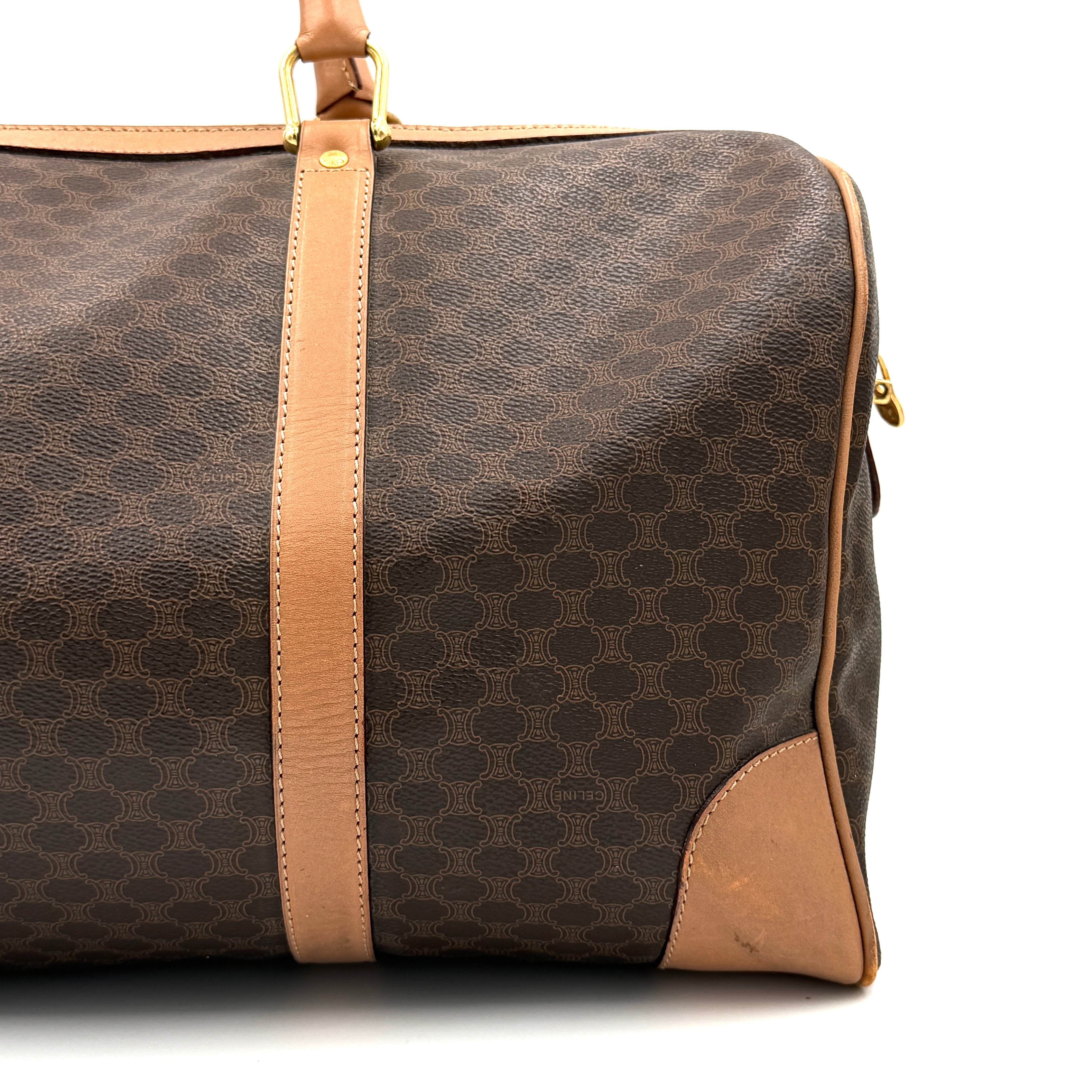 Celine Macadam Triomphe Duffle Bag Beige/Brown