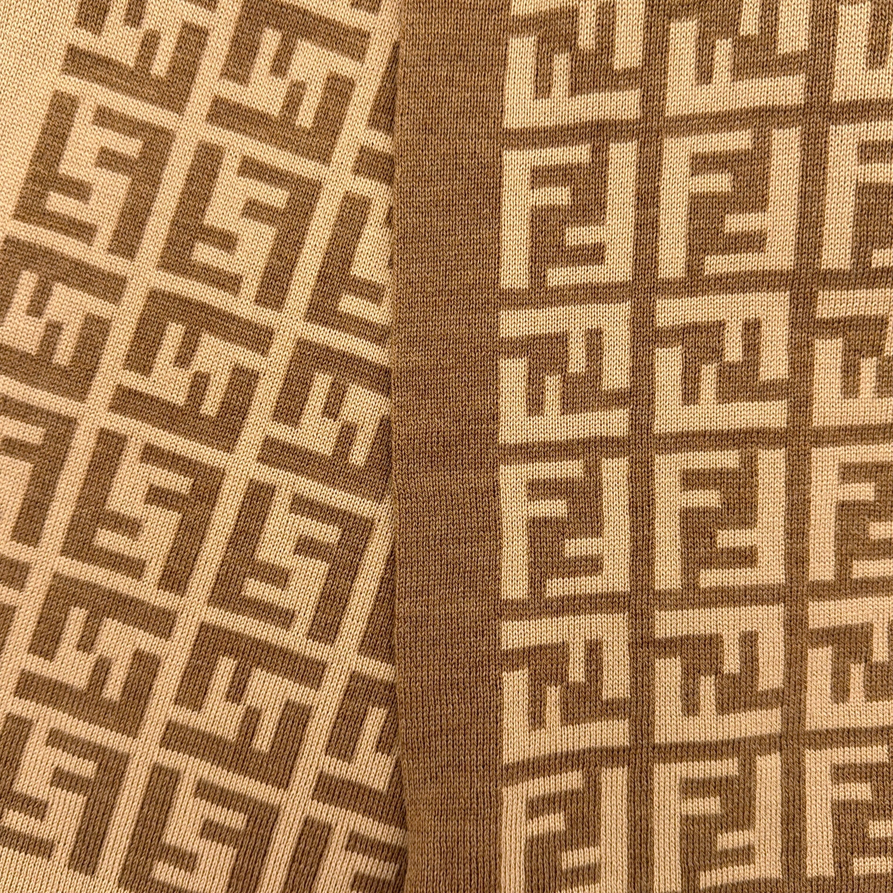 Fendi FF Wool Scarf Brown/Beige
