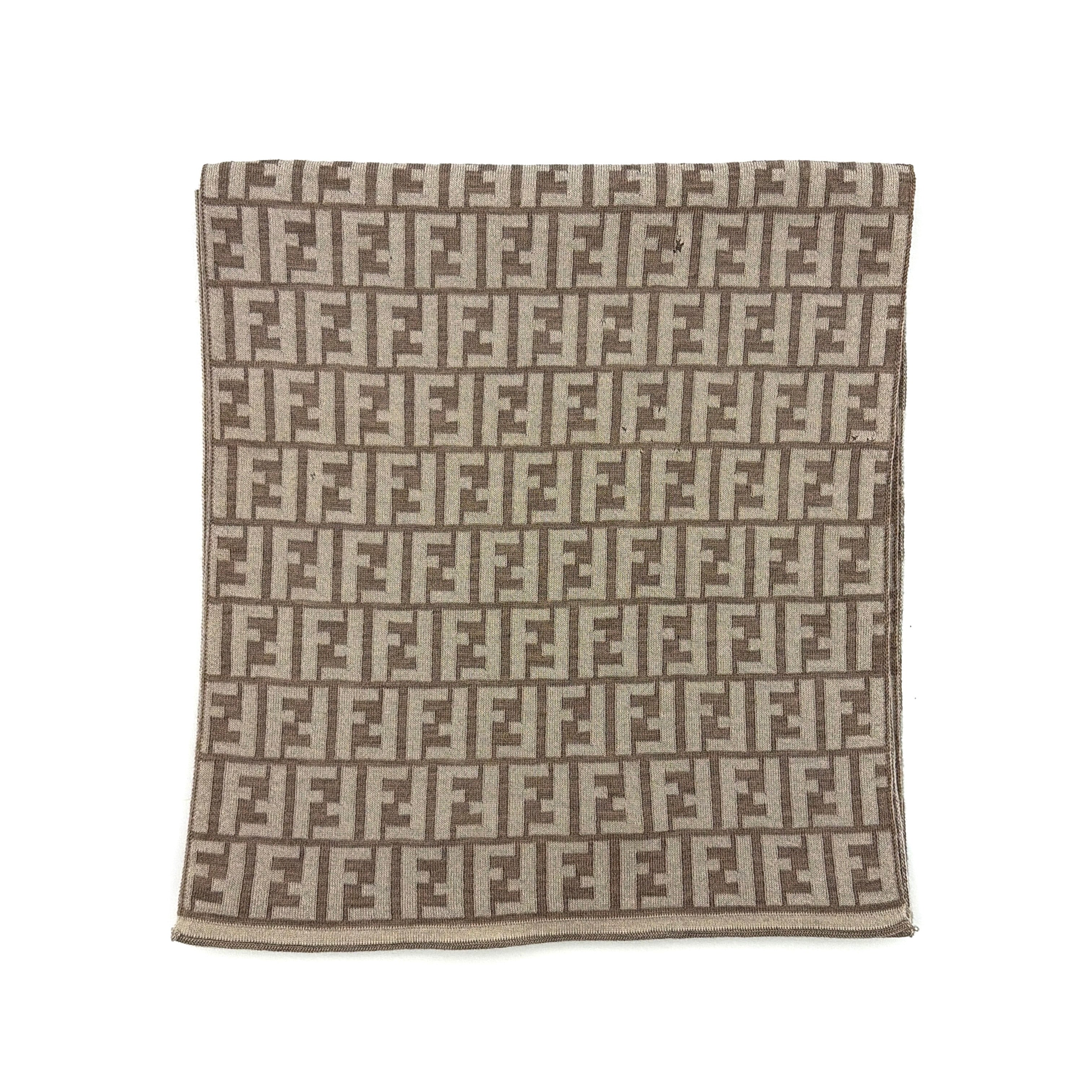Fendi FF Wool Scarf Beige/Cream