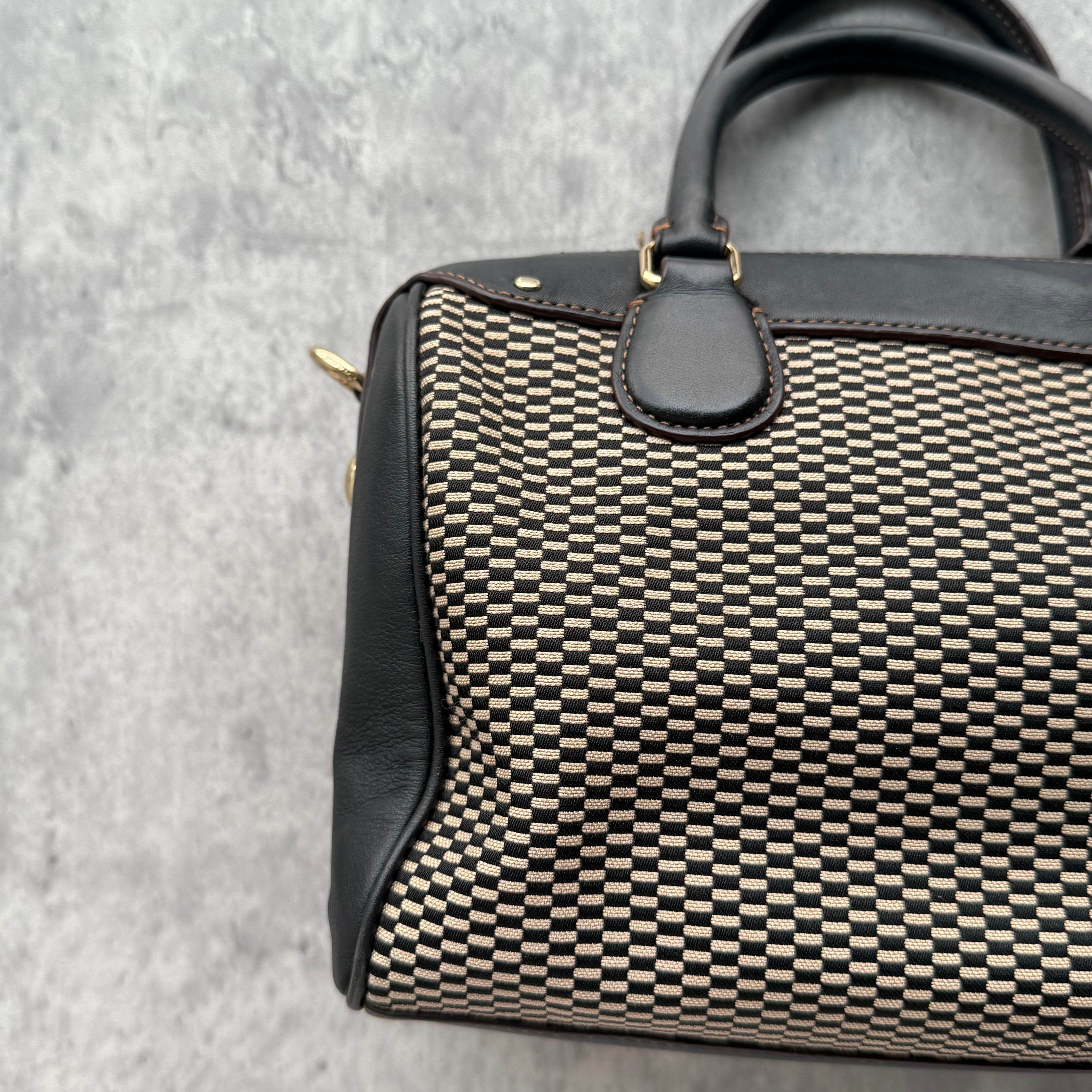 Coach Mini Bennett Satchel Handbag Black/White