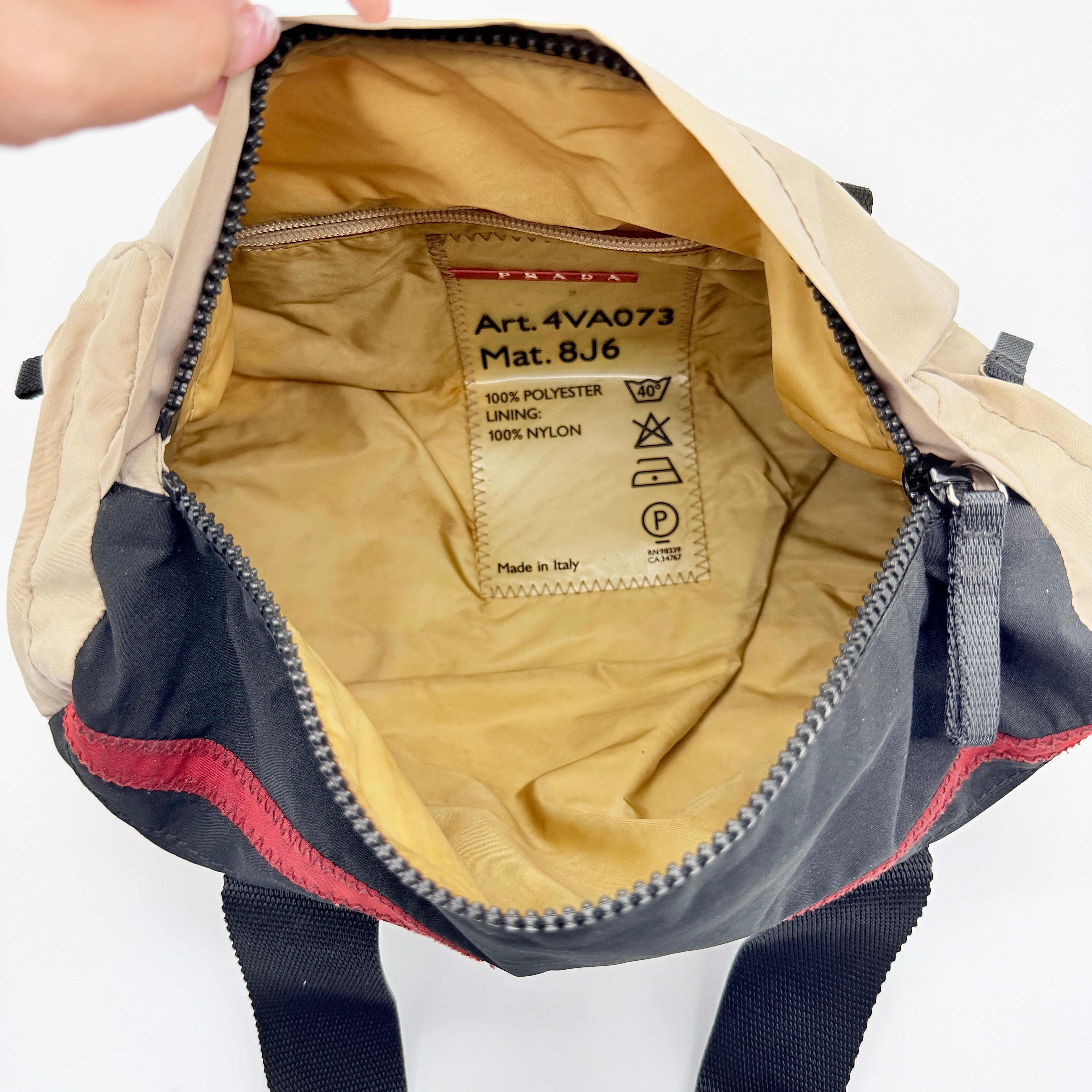 Prada Sport Tessuto Nylon Mini Bag Beige/Black