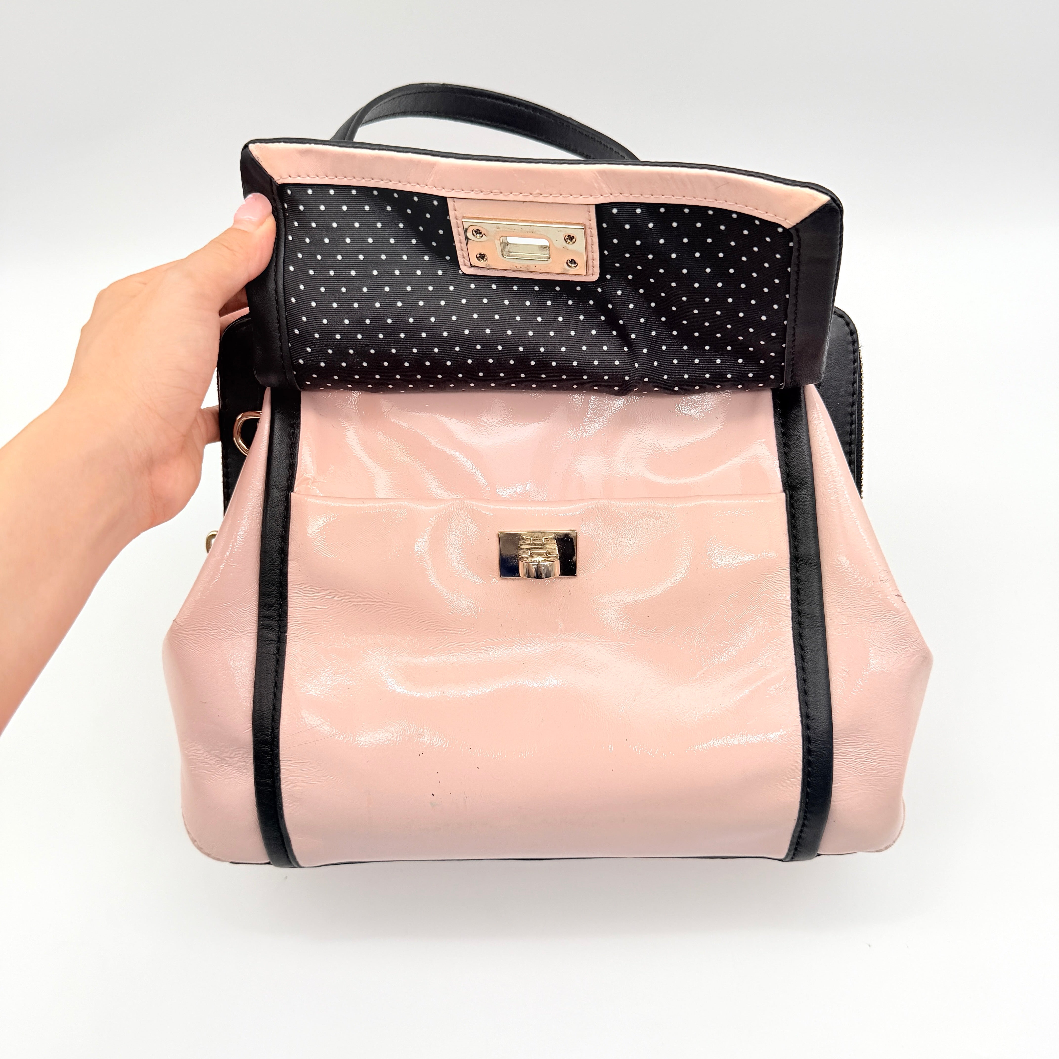 Kate Spade Patent Handbag Pink/Black