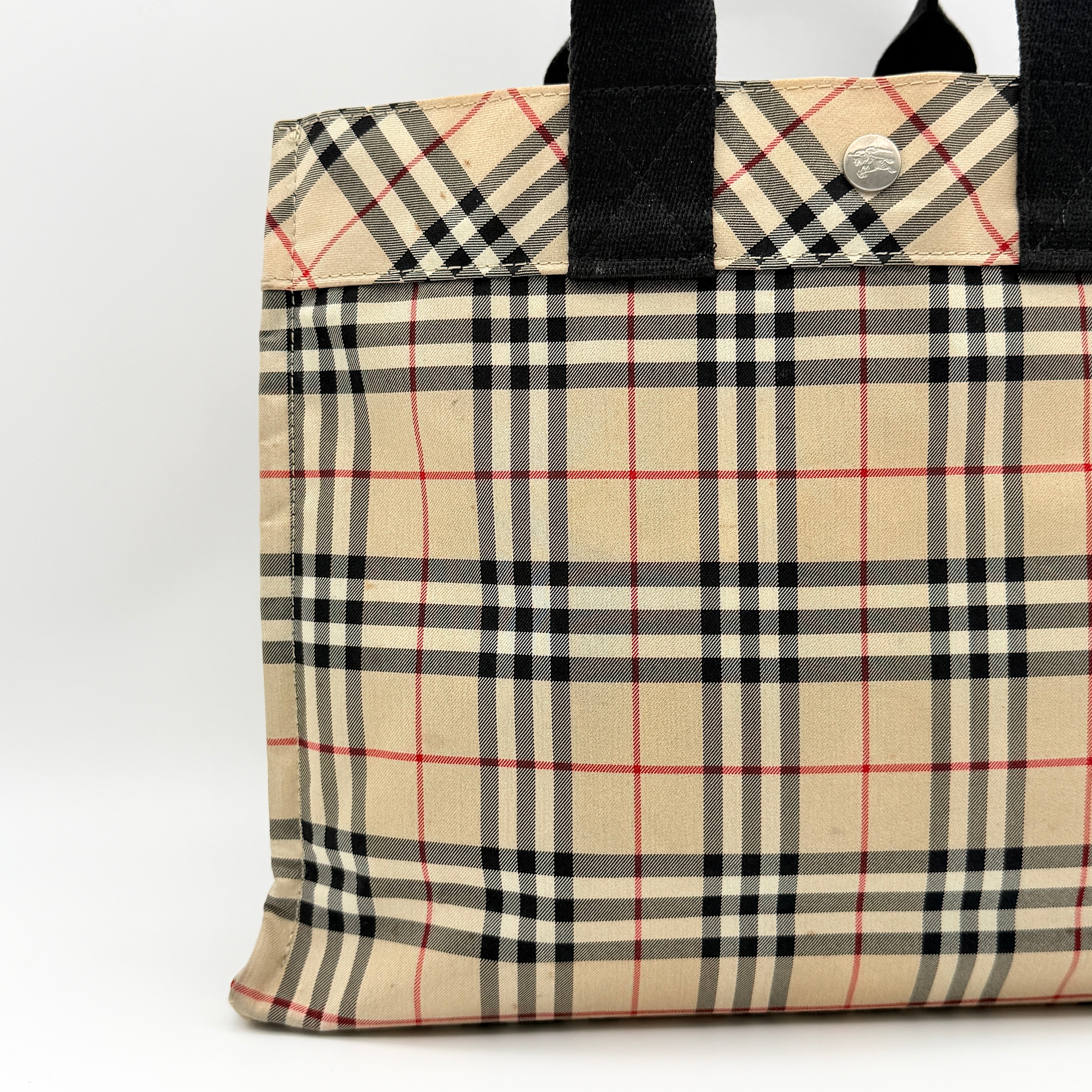 Burberry Blue Label Nova Check Tote Bag Beige