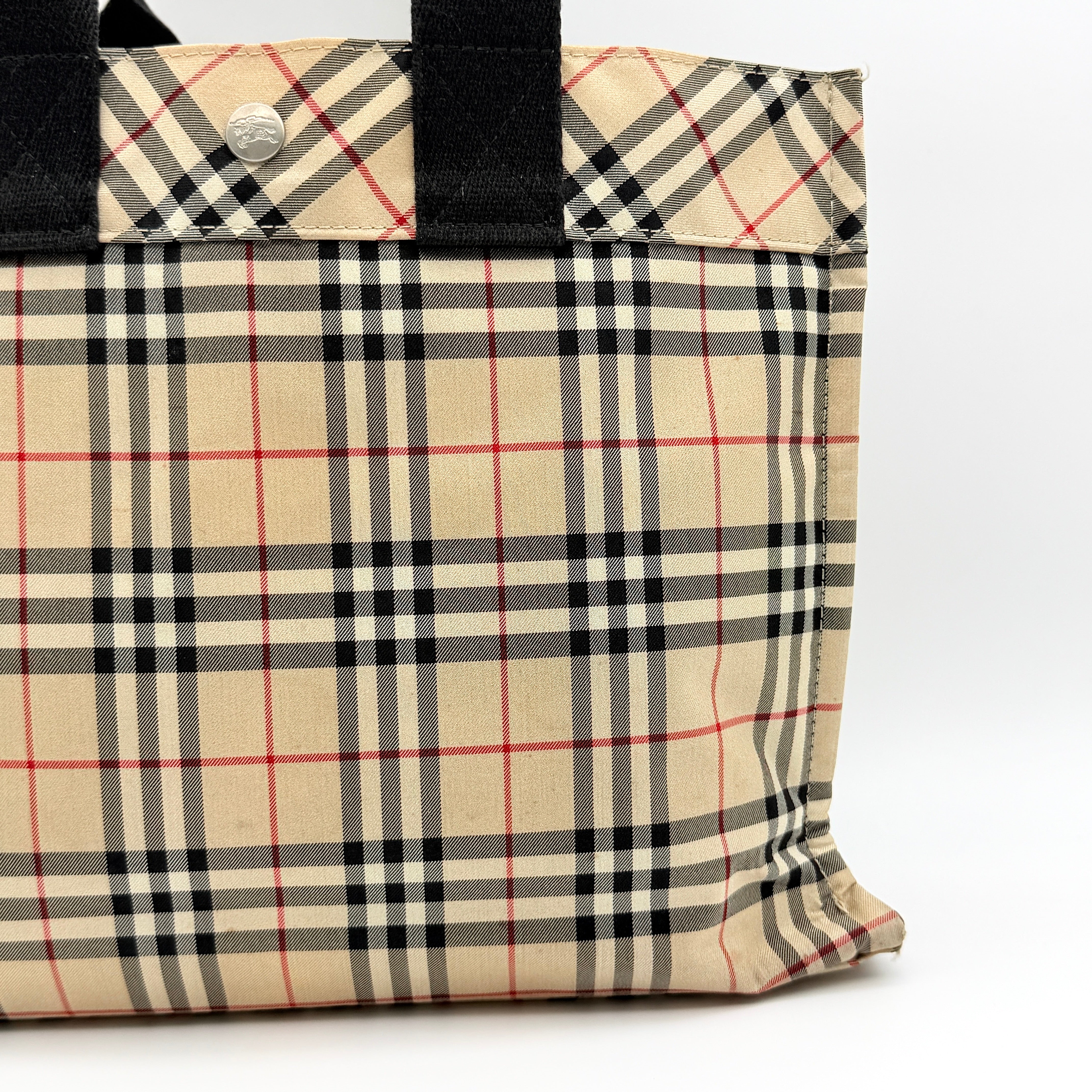 Burberry Blue Label Nova Check Tote Bag Beige