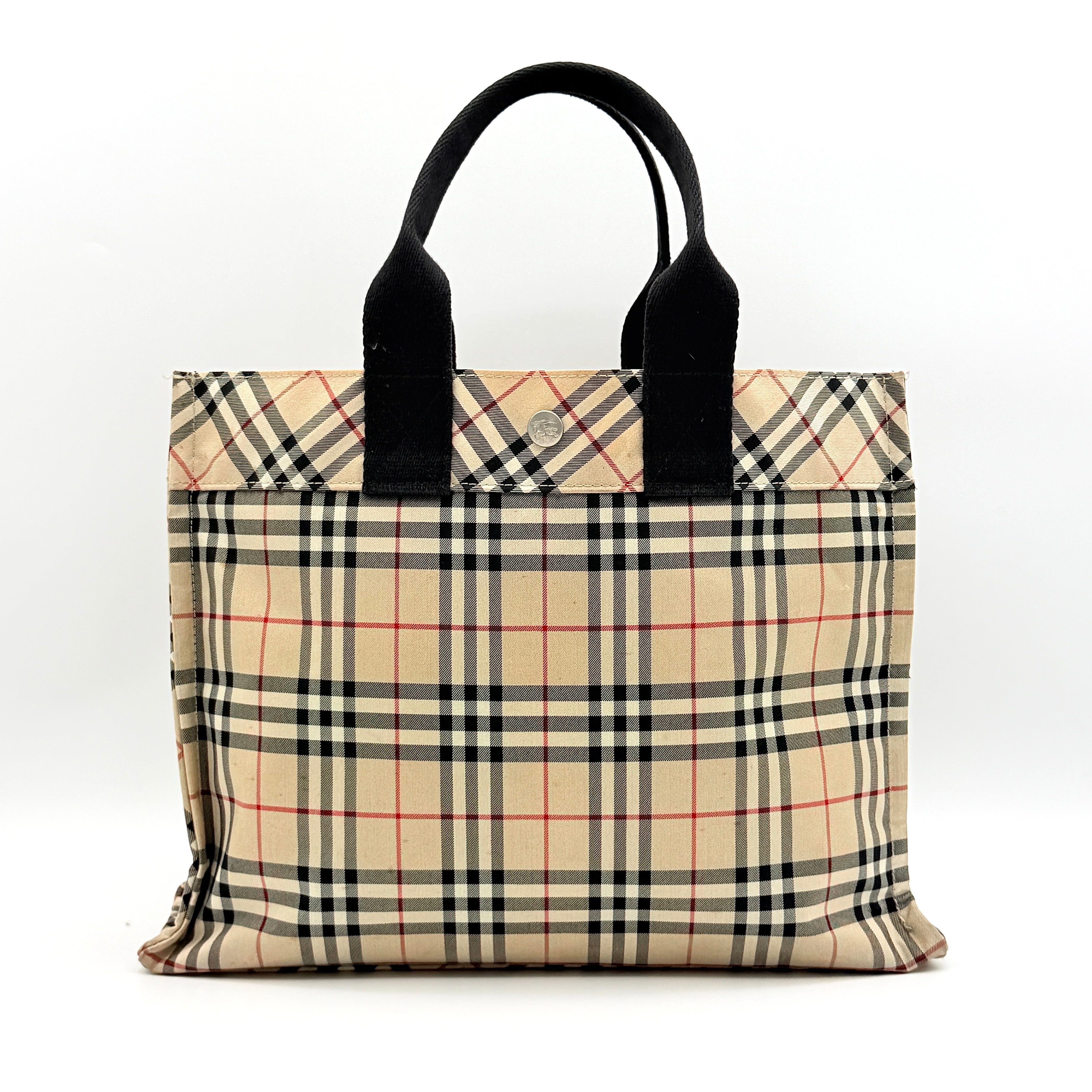 Burberry Blue Label Nova Check Tote Bag Beige