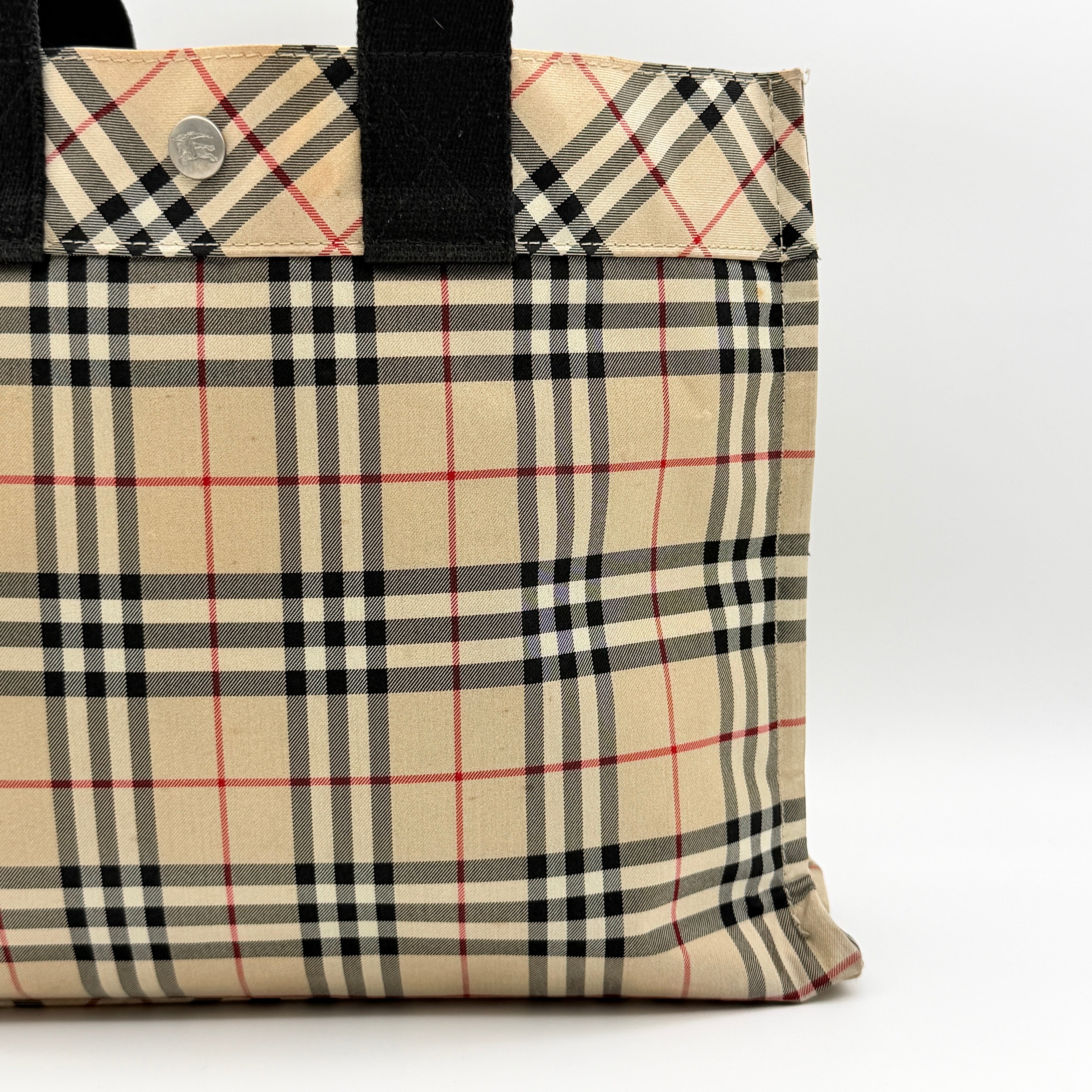 Burberry Blue Label Nova Check Tote Bag Beige