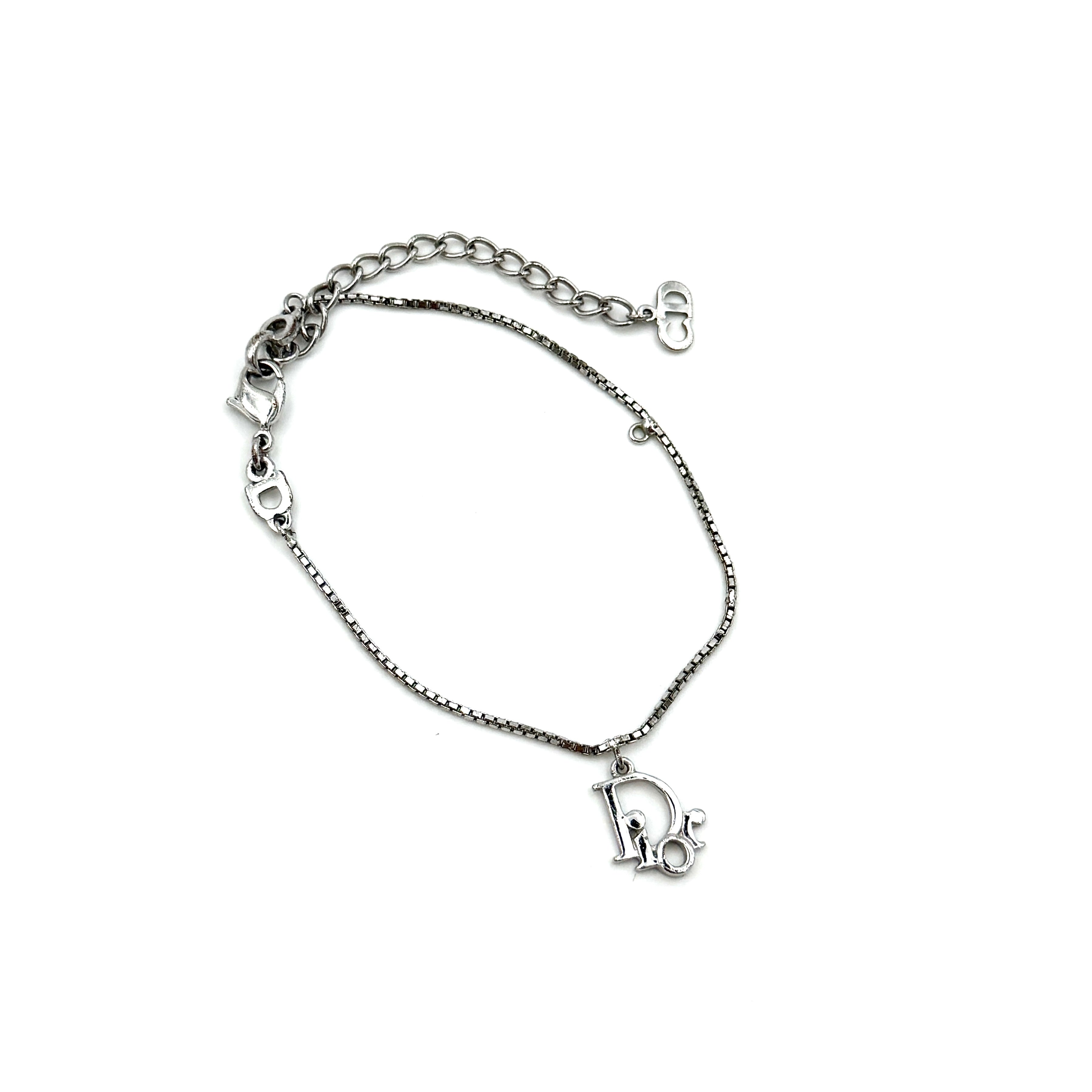 Dior Logo Bracelet Silver