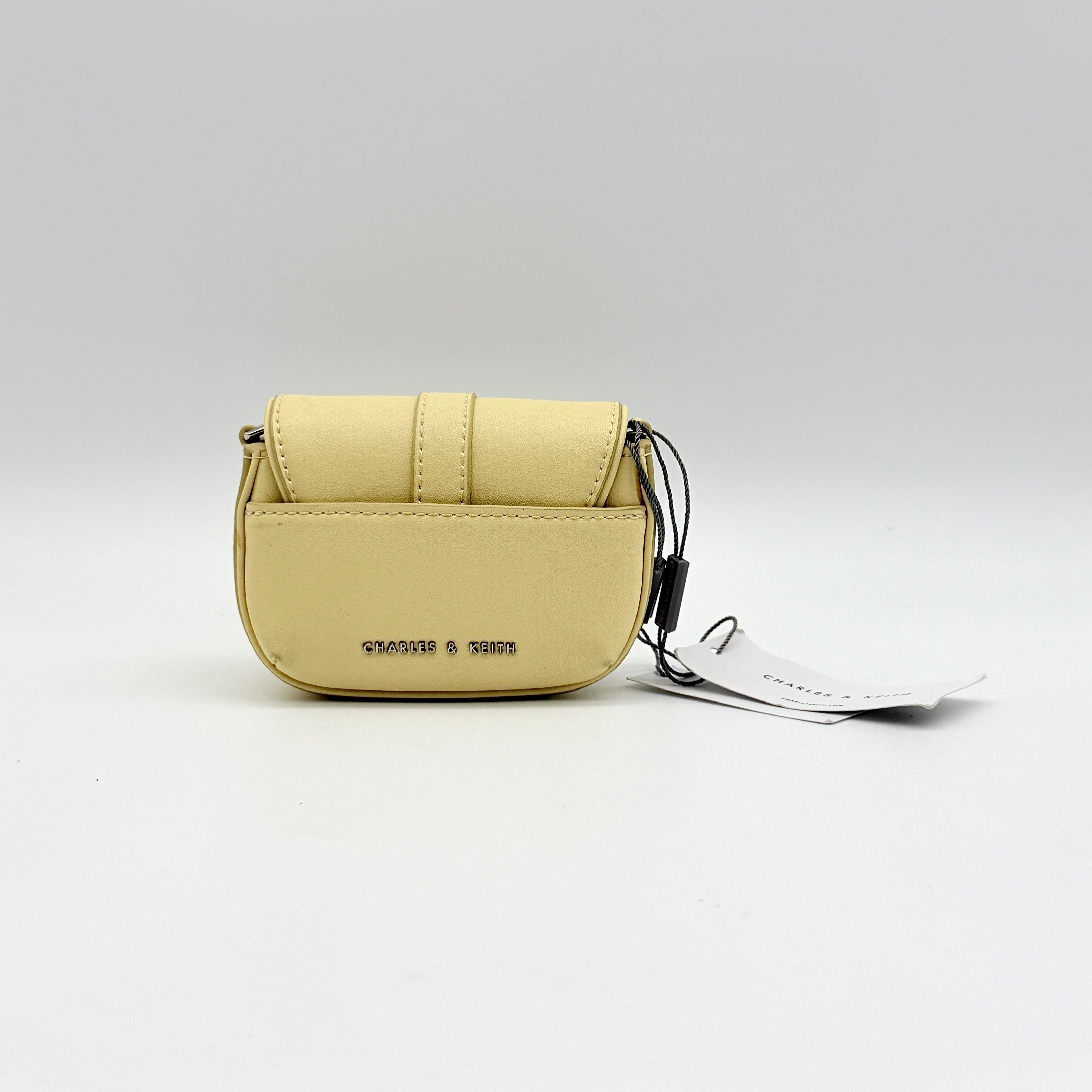 Charles & Keith Zetta Belt Buckle Mini Bag Yellow