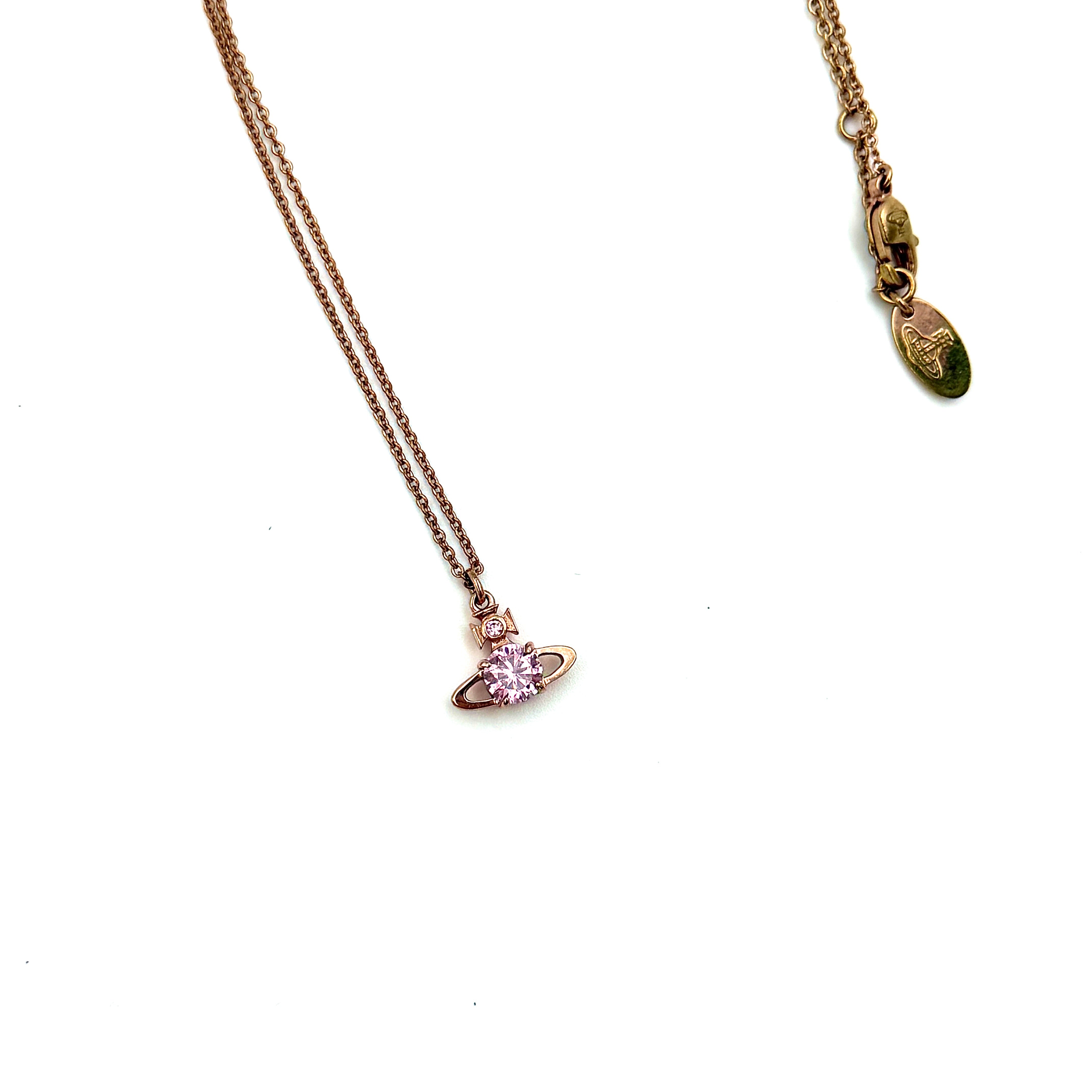 Vivienne Westwood Orb Reina Necklace Rose Gold