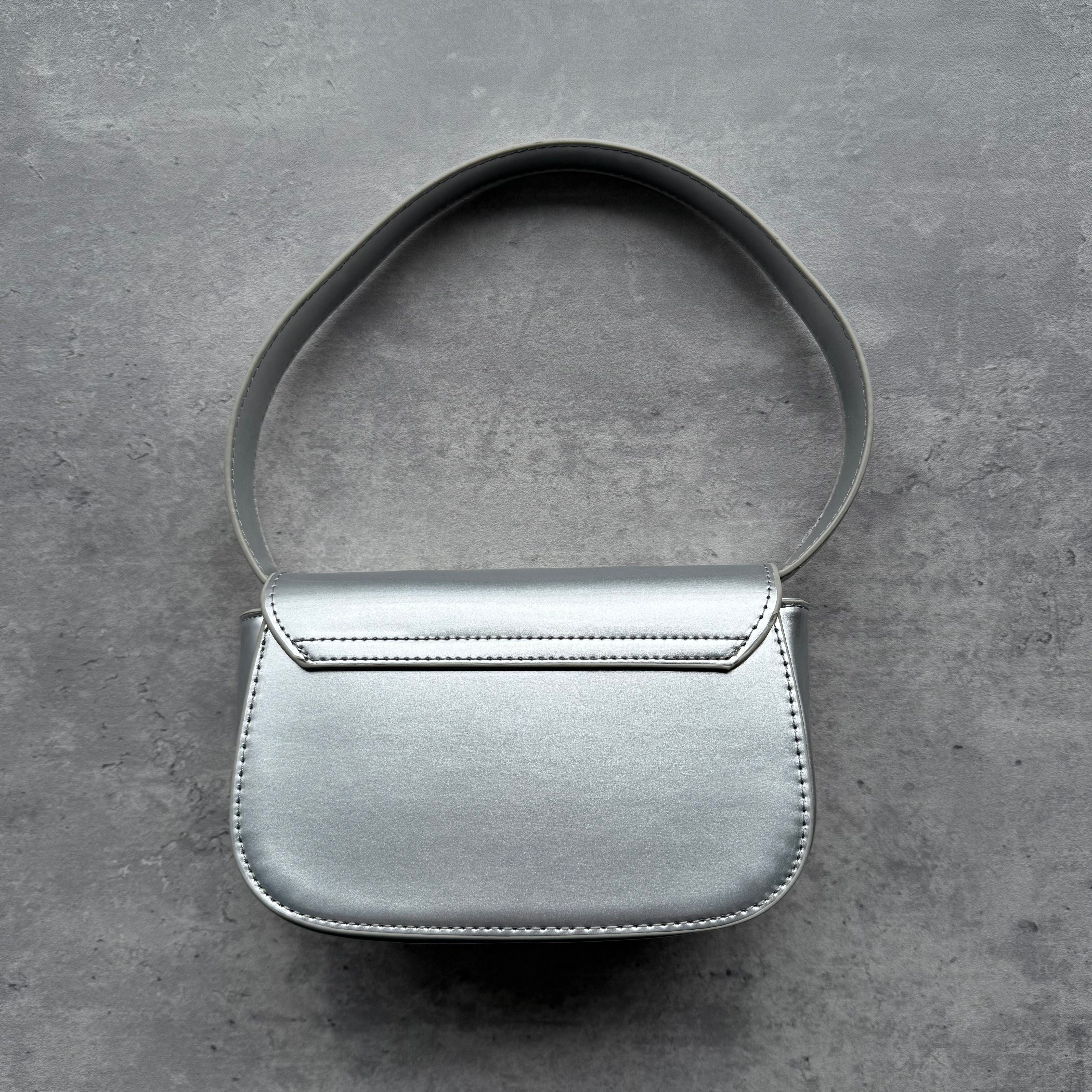 Diesel 1DR Shoulder Bag Metallic/Matte Silver