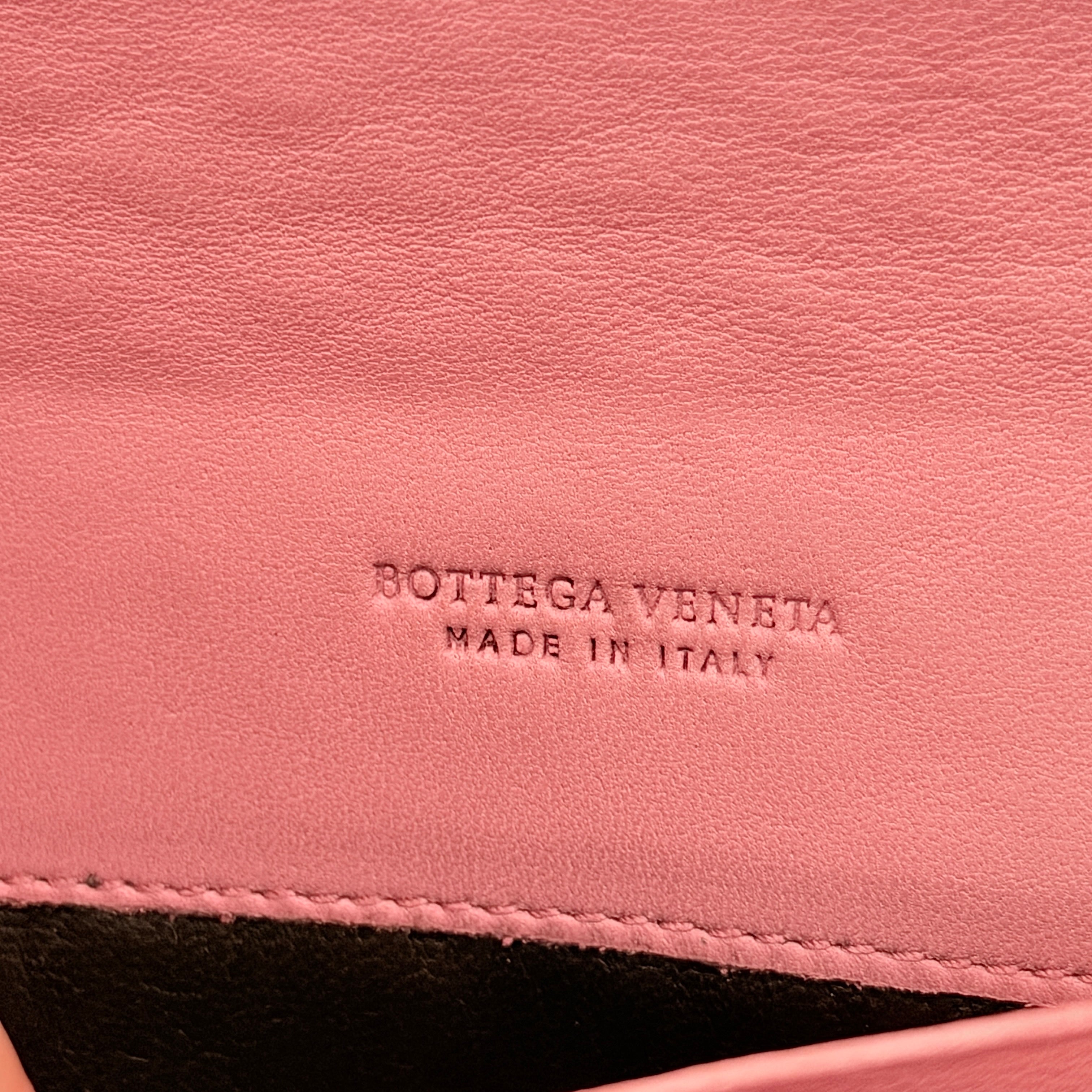 Bottega Veneta Intrecciato Long Wallet Pink