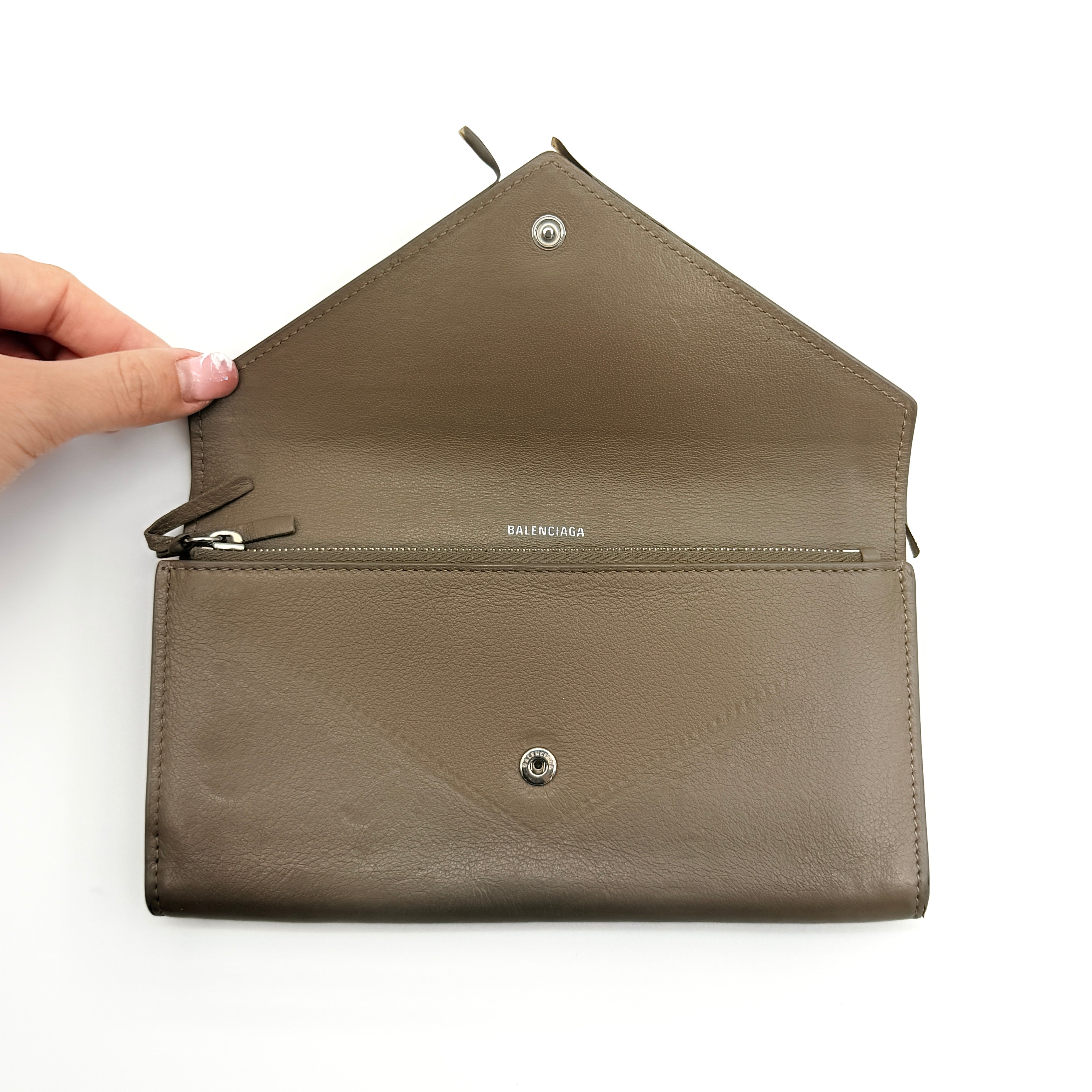 Balenciaga Papier Long Wallet Brown