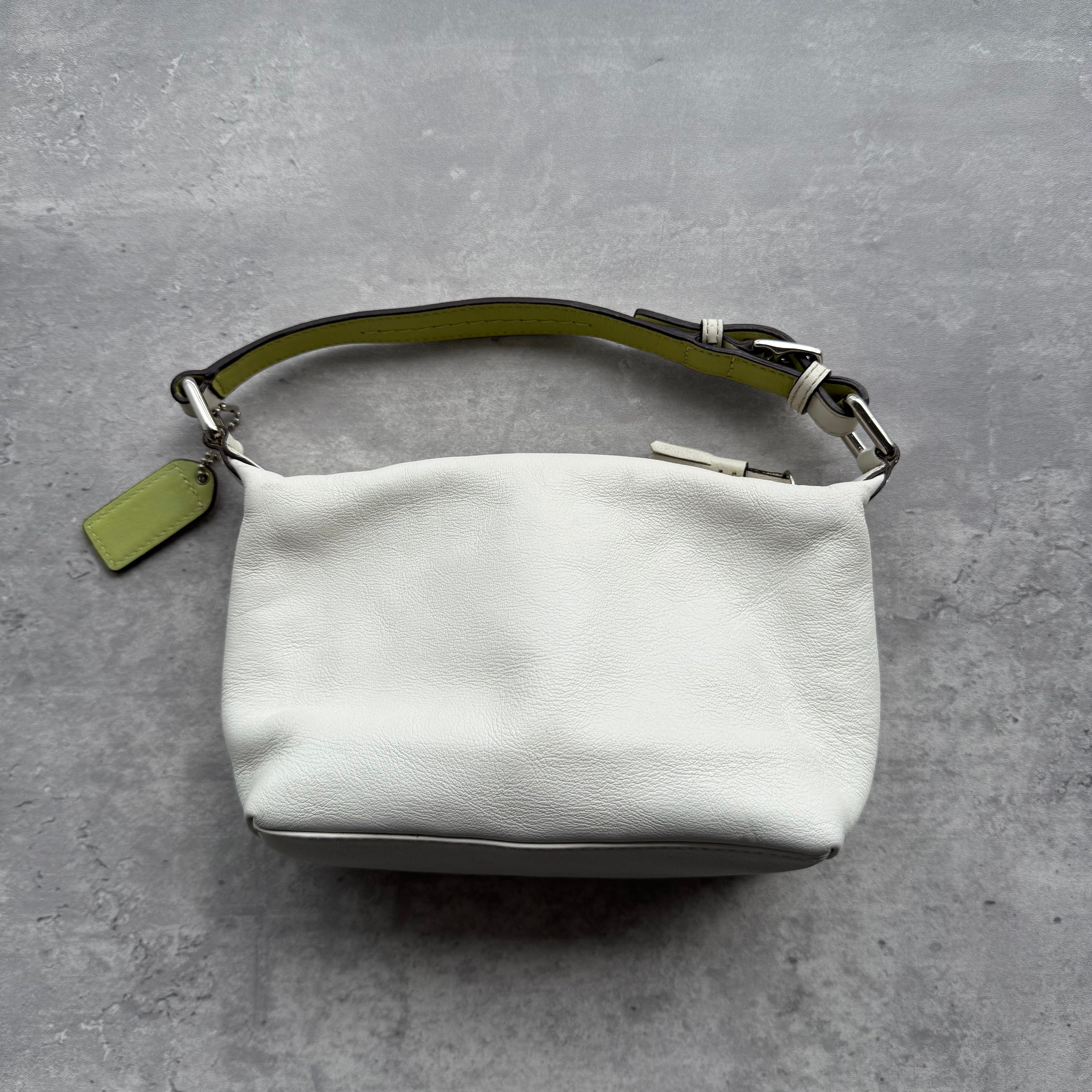 Coach Signature Stripe Mini Hobo ShoulderBag Green/White