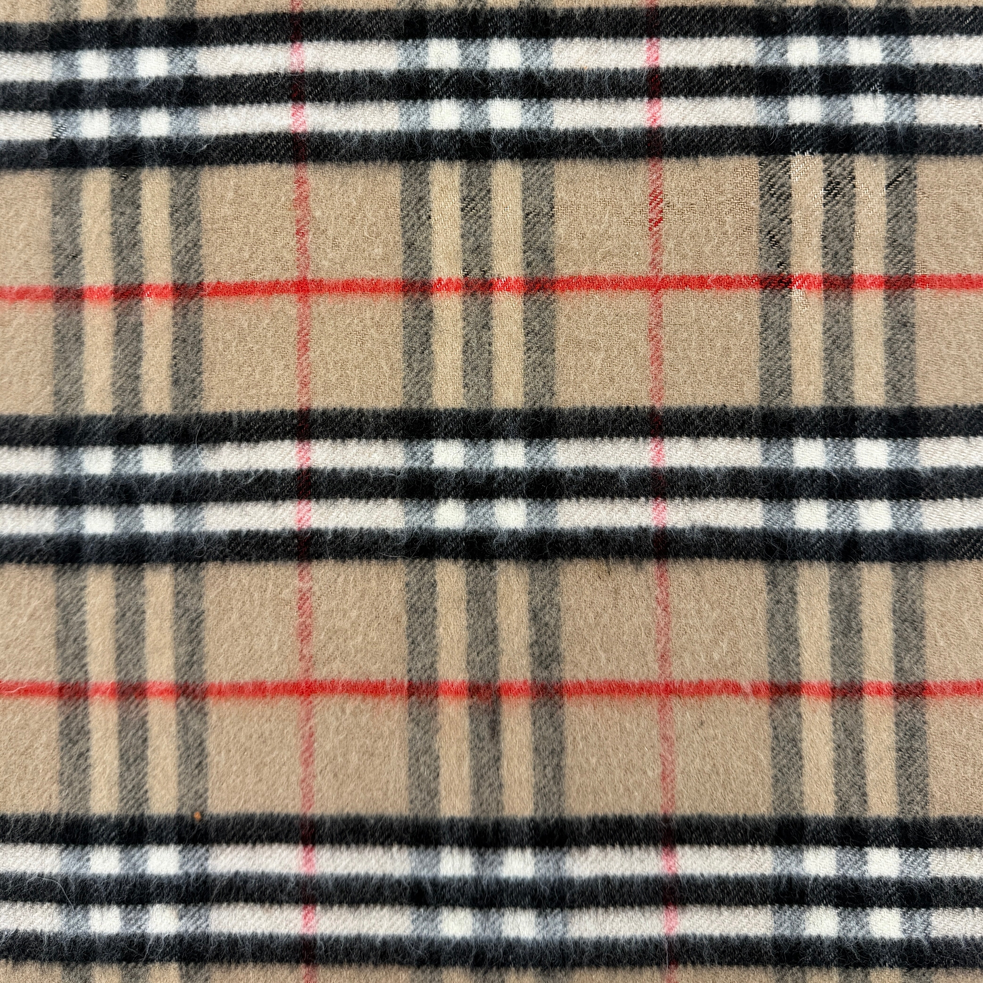 Burberry Checkered Wool Scarf Brown