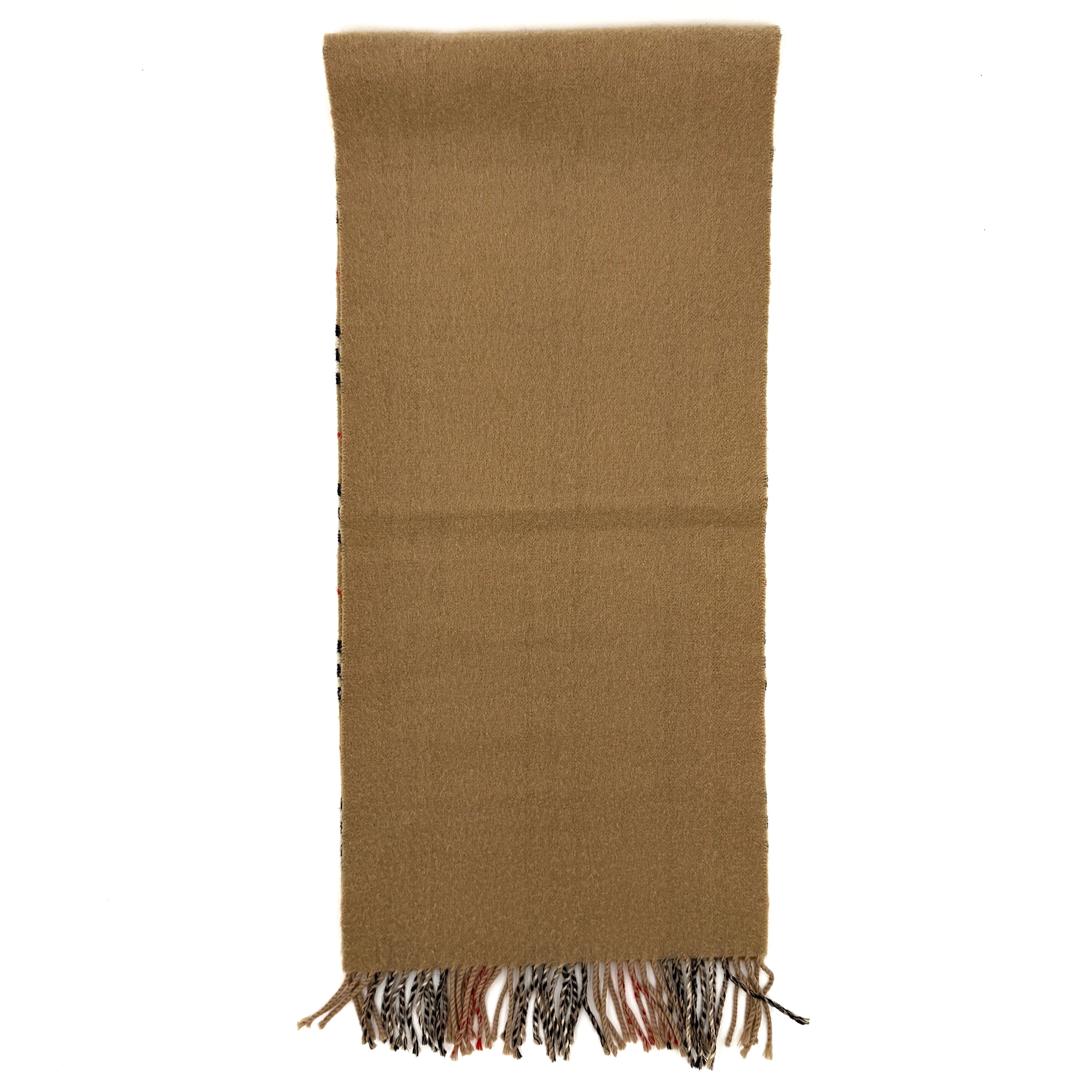 Burberry Checkered Wool Scarf Brown
