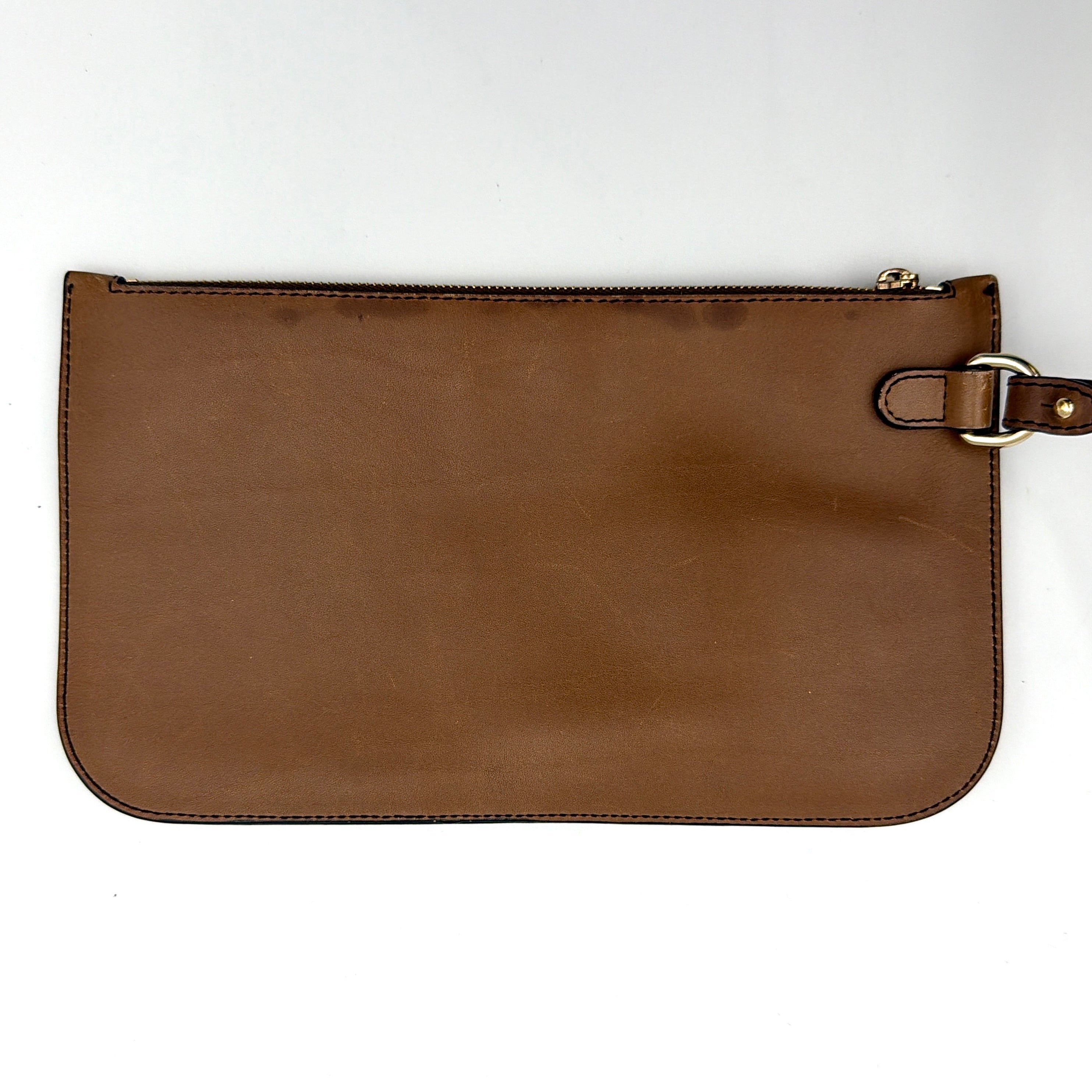 Gucci GG Monogram Craft Shoulder Bag in beige and brown canvas with double leather straps and matching logo-embossed leather pouch.