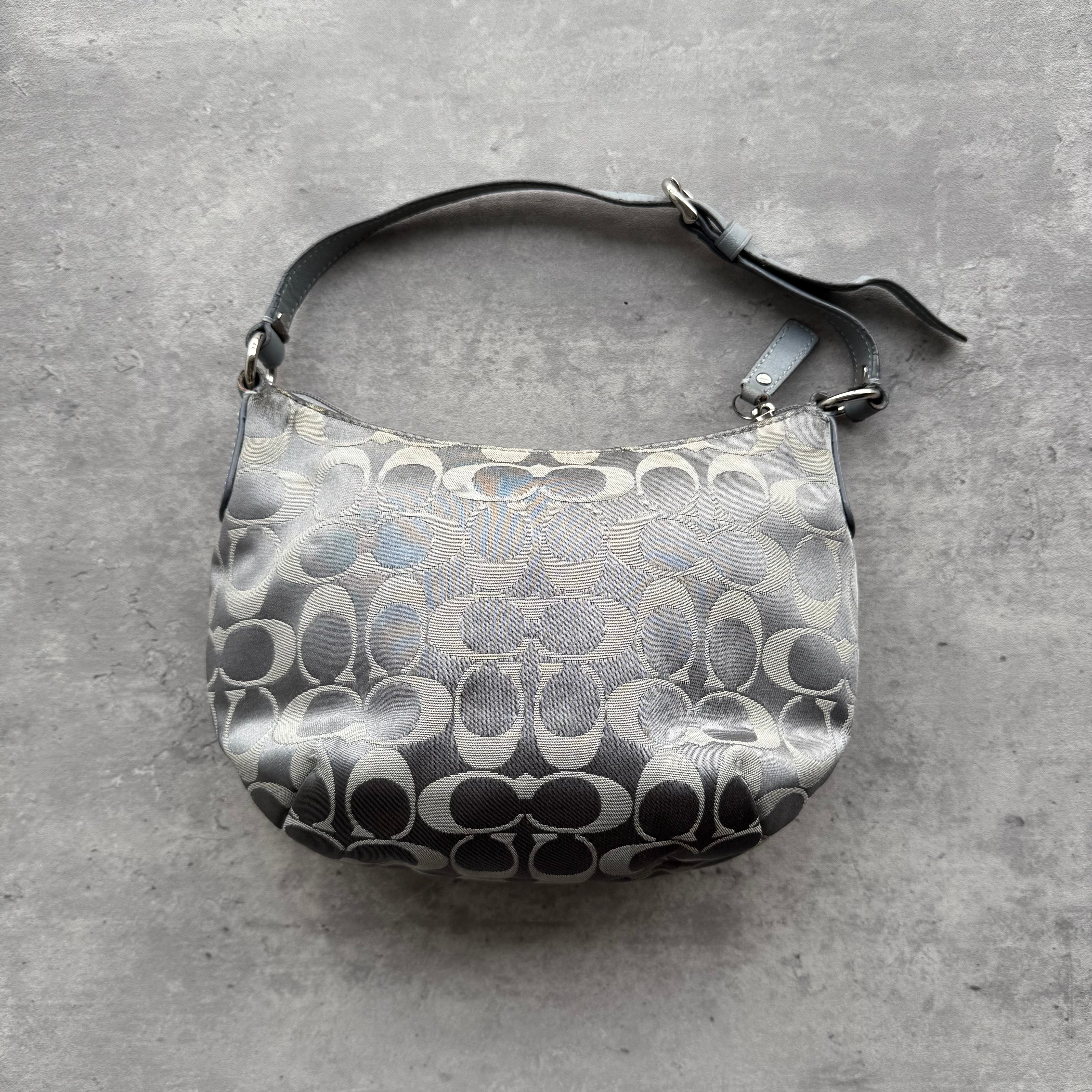Coach Signature Kristin Hobo ShoulderBag Silver