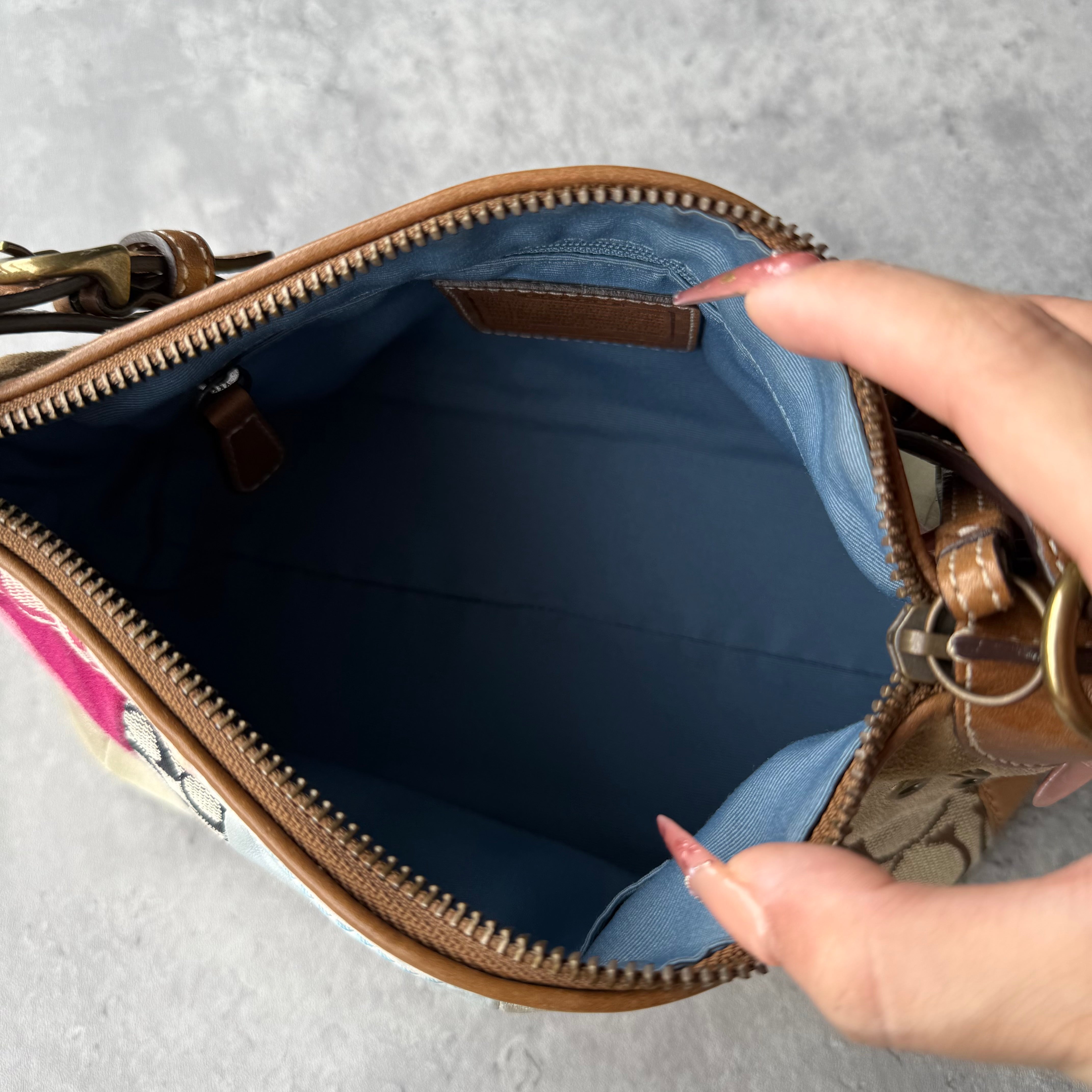 Coach Y2K Patchwork Demi Hobo ShoulderBag Multicolor