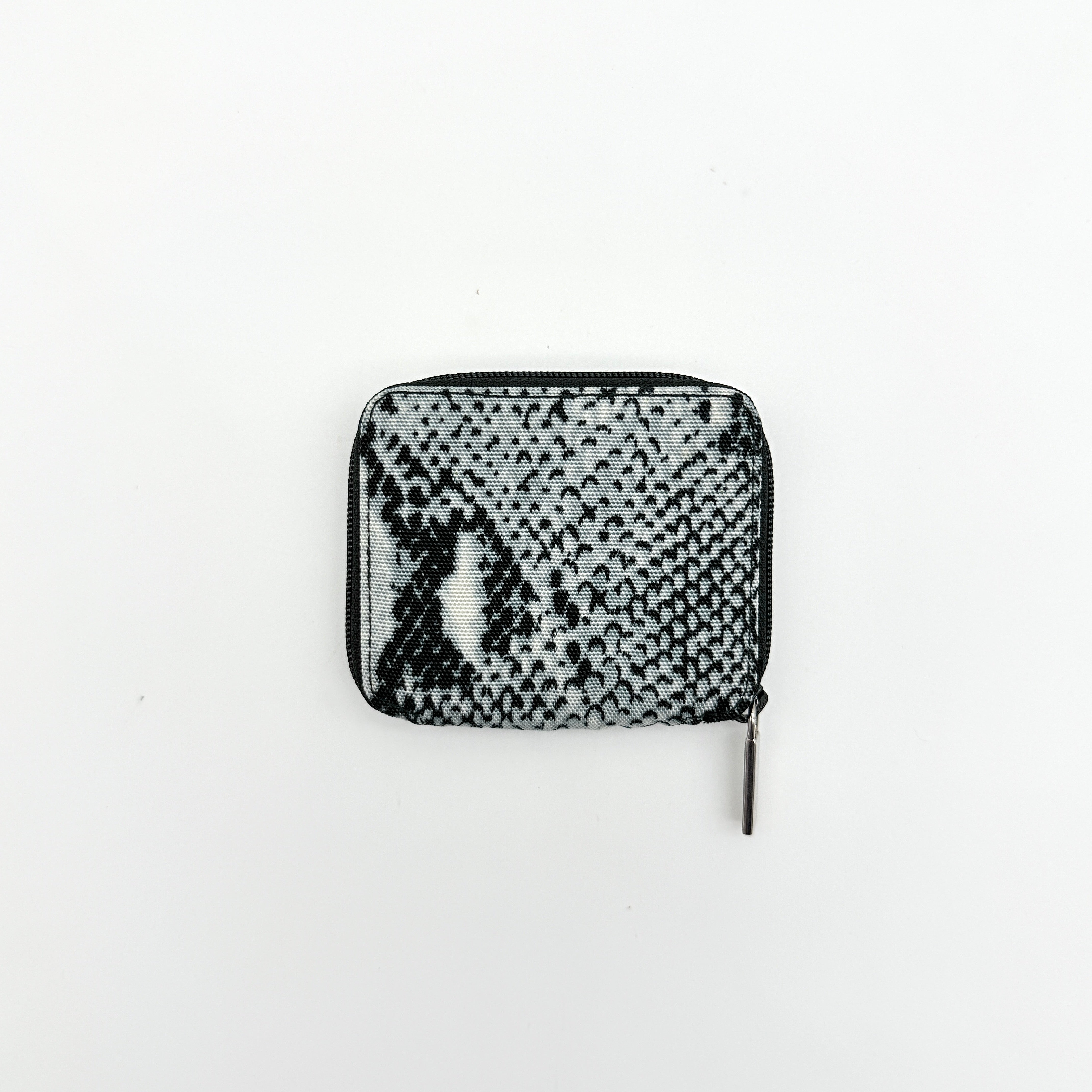 Gucci Snakeskin Zip Around Coin Purse Blue