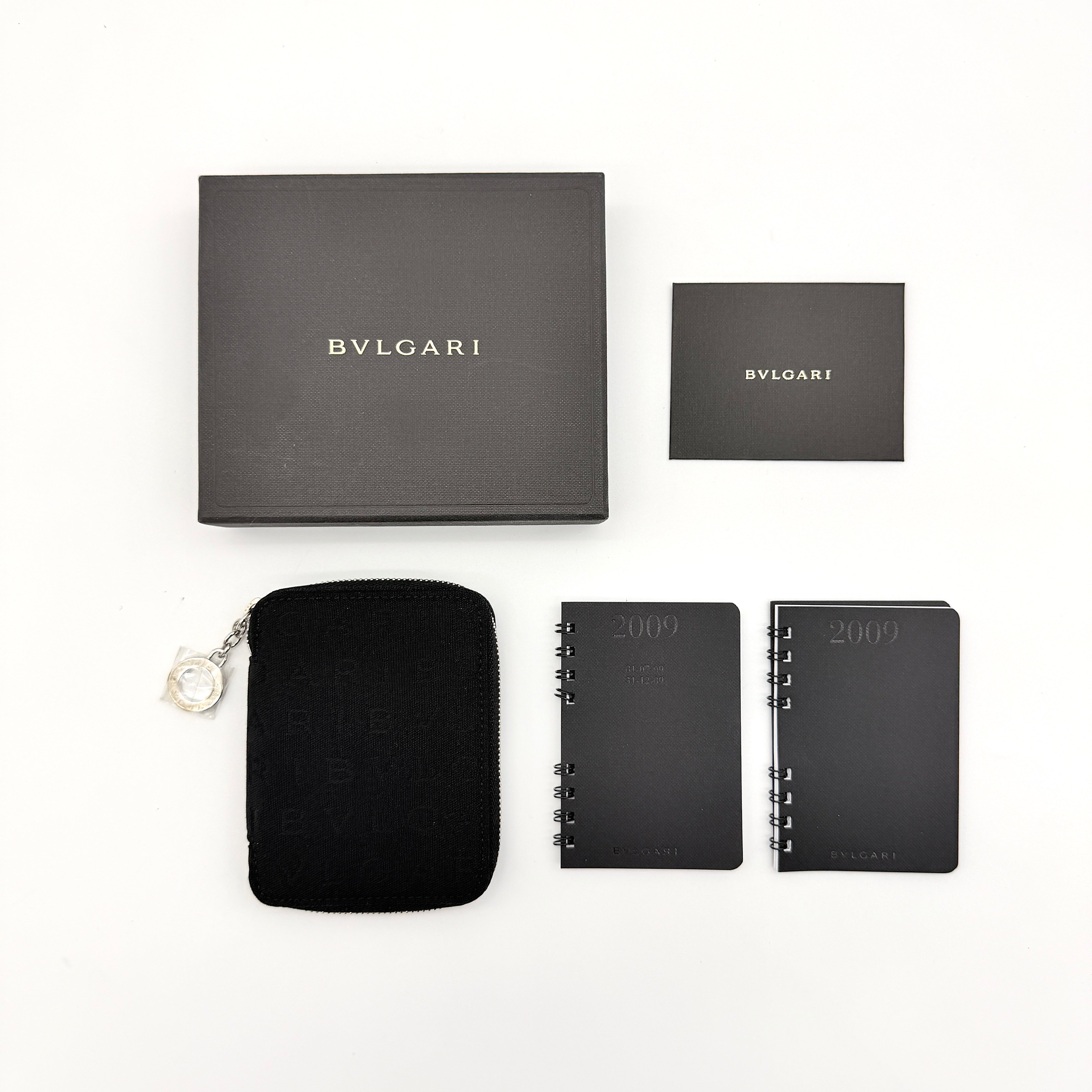 Bvlgari Monogram Notebook Organizer Wallet Black