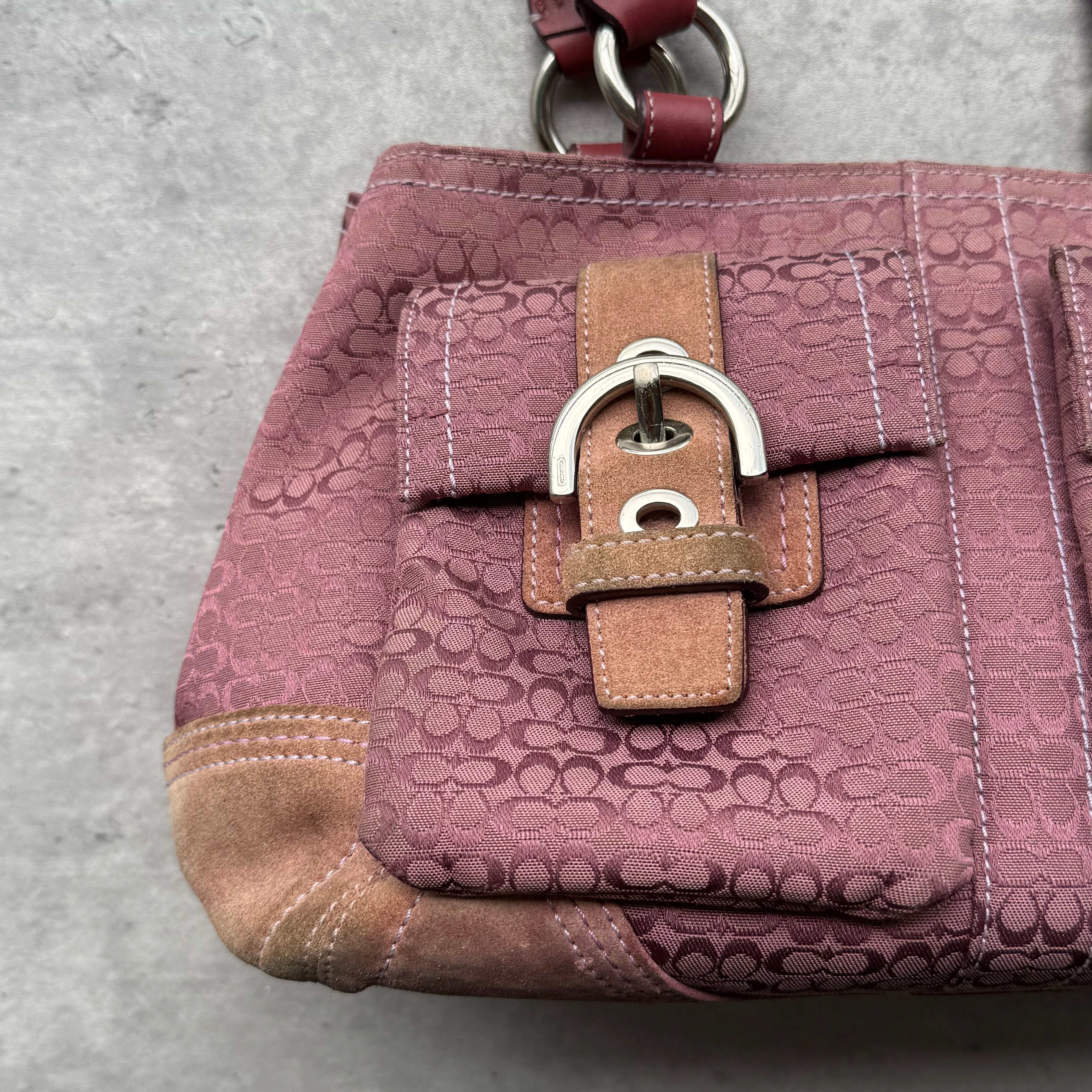 Coach Y2K Soho Double Mini Buckle Pocket HandBag Purple