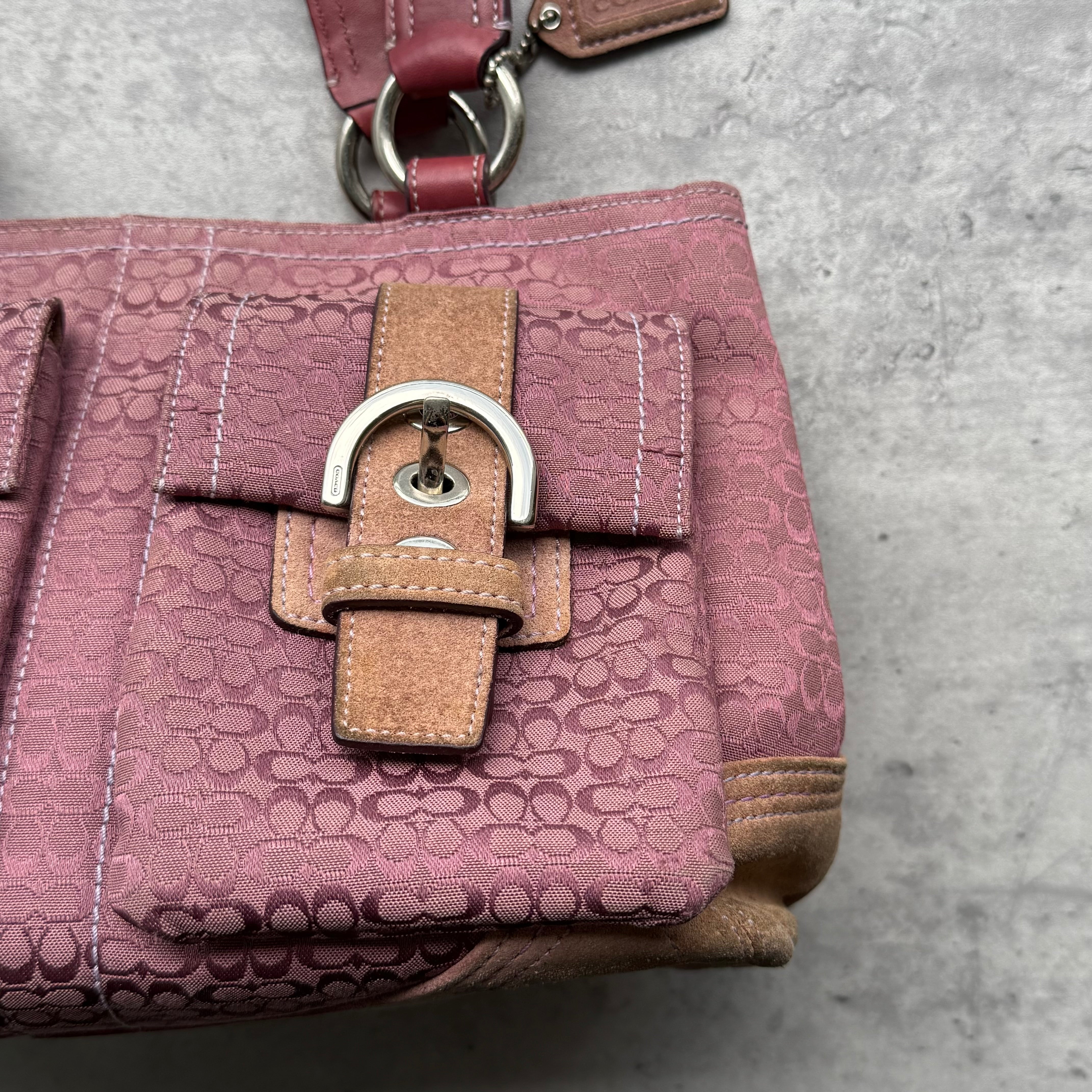Coach Y2K Soho Double Mini Buckle Pocket HandBag Purple