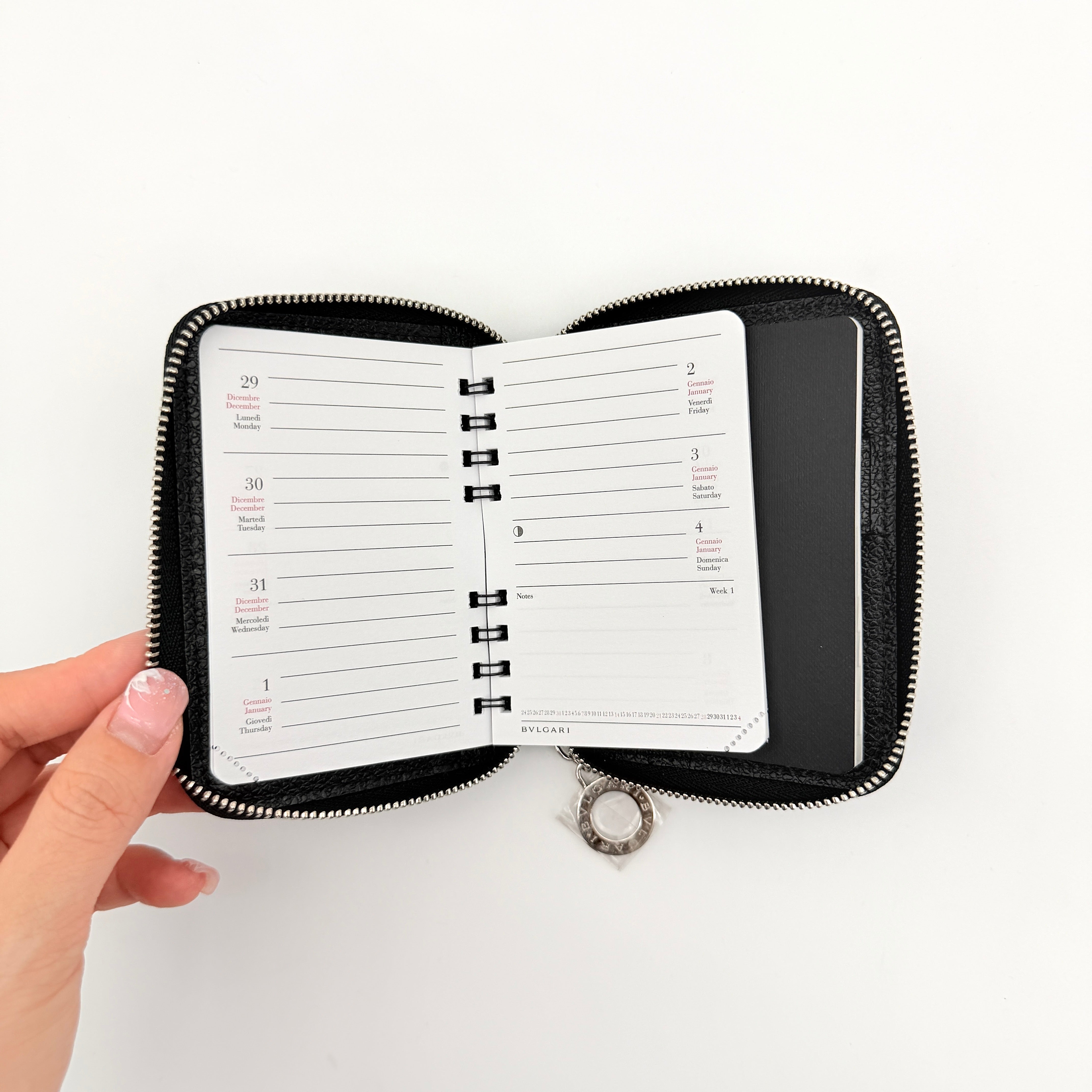 Bvlgari Monogram Notebook Organizer Wallet Black