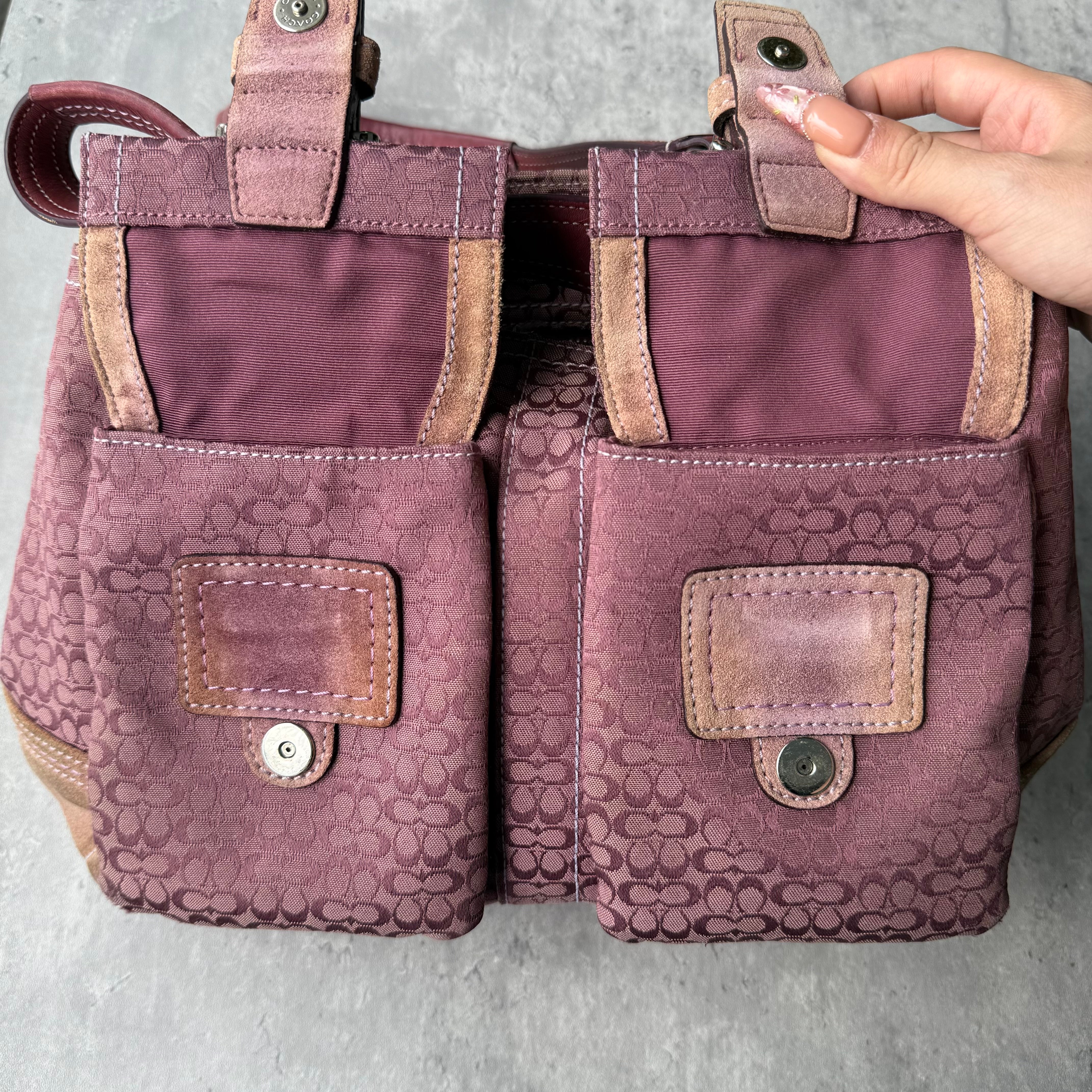 Coach Y2K Soho Double Mini Buckle Pocket HandBag Purple