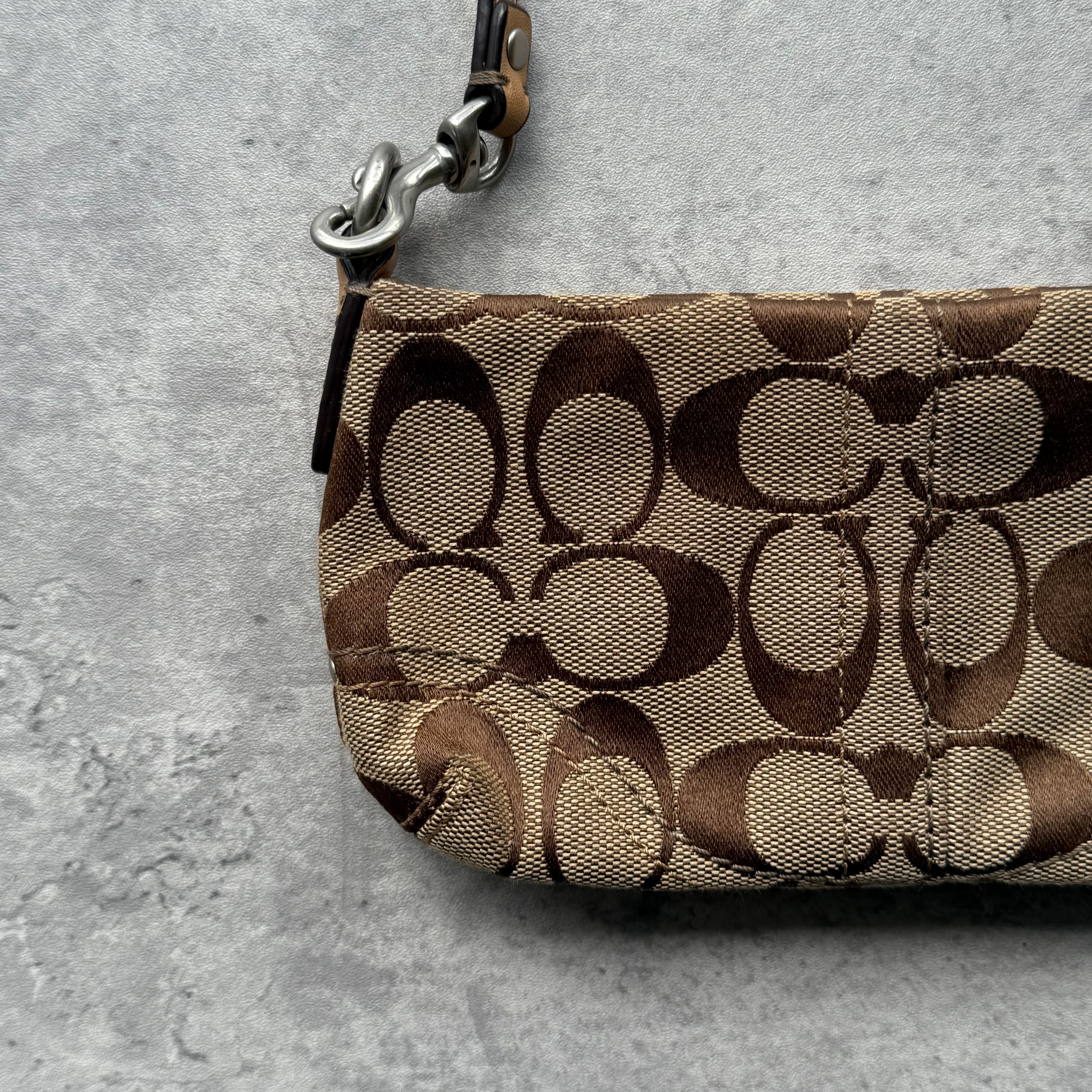 Coach Signature Canvas Mini Bag Beige