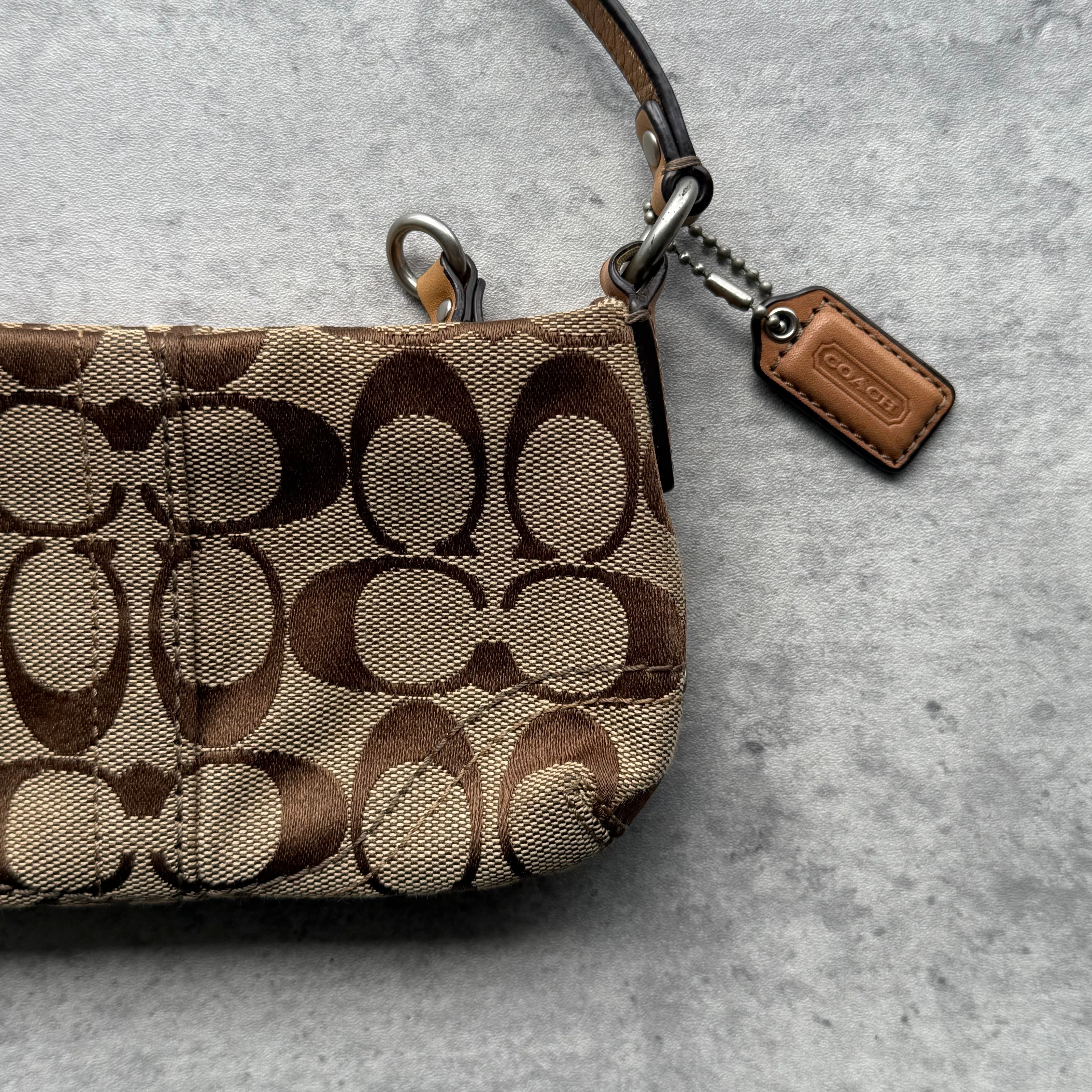 Coach Signature Canvas Mini Bag Beige