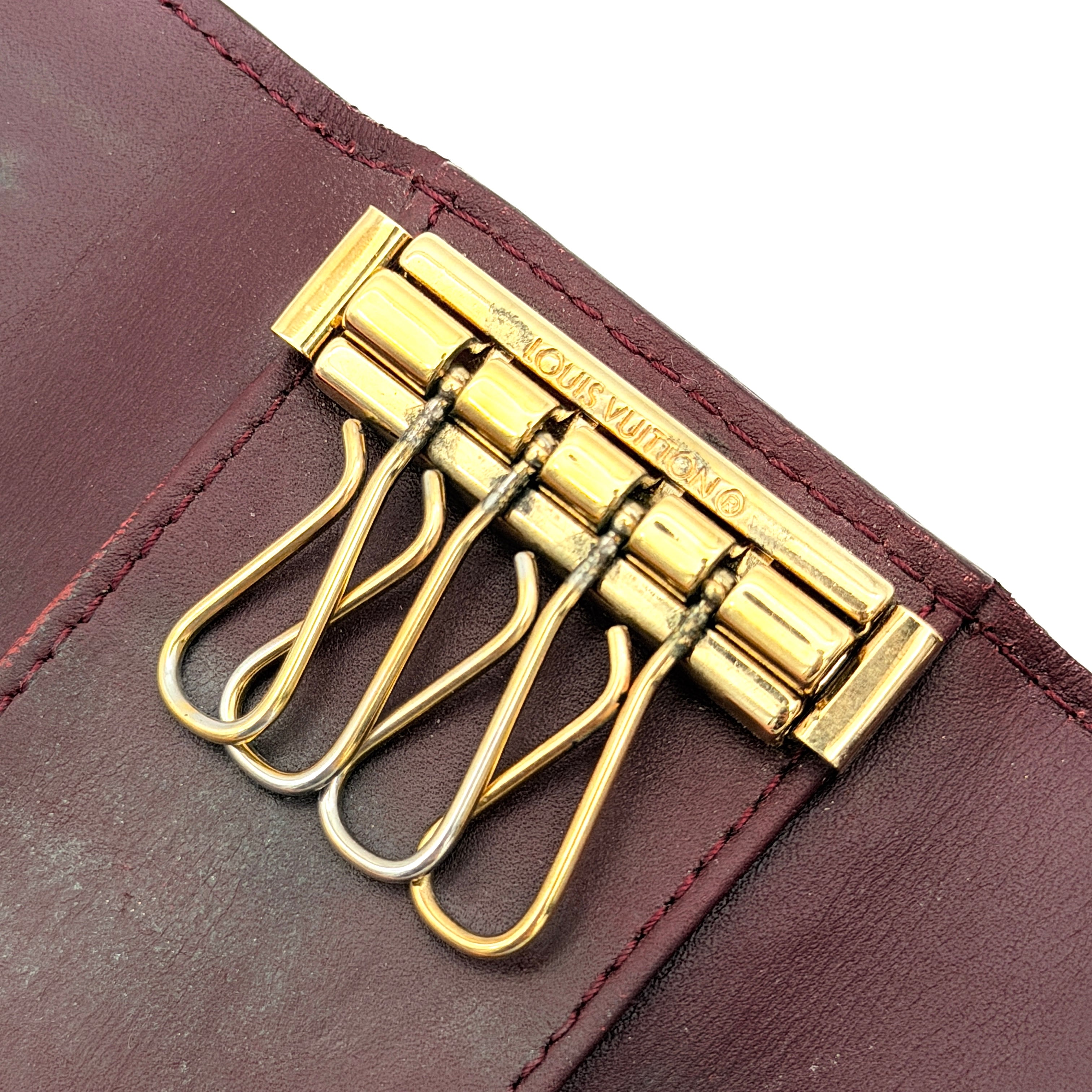 Louis Vuitton Monogram Vernis Key Holder Burgundy