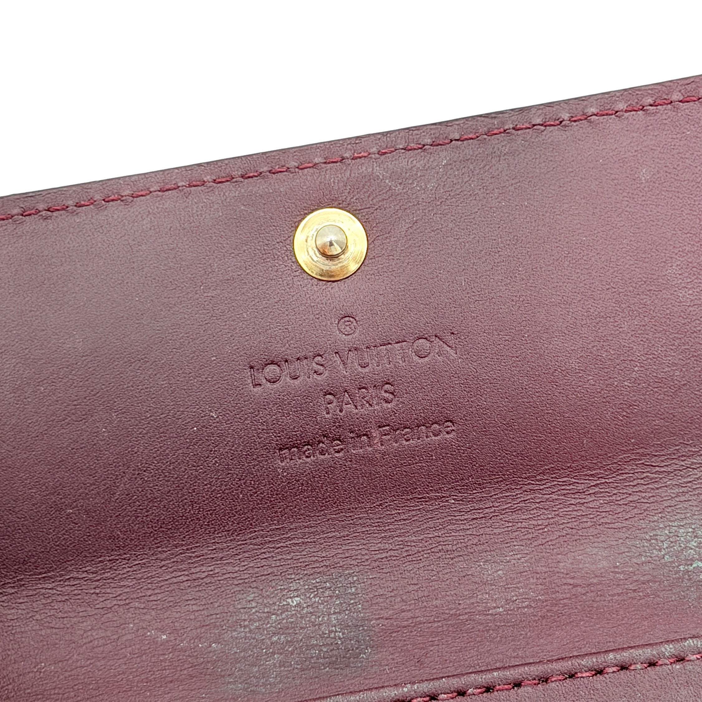 Louis Vuitton Monogram Vernis Key Holder Burgundy