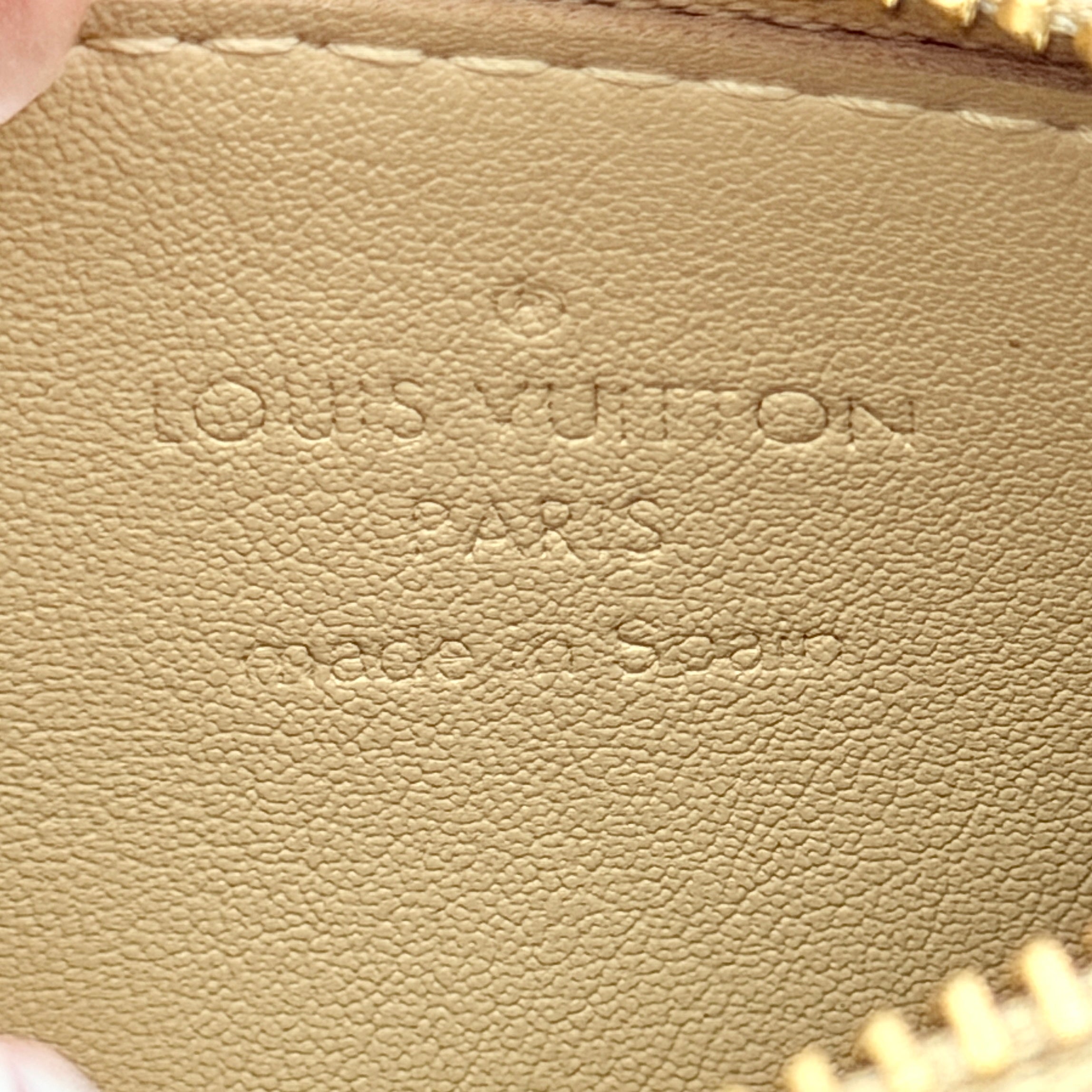 Louis Vuitton Monogram Vernis Pochette Cles Coin Case Yellow