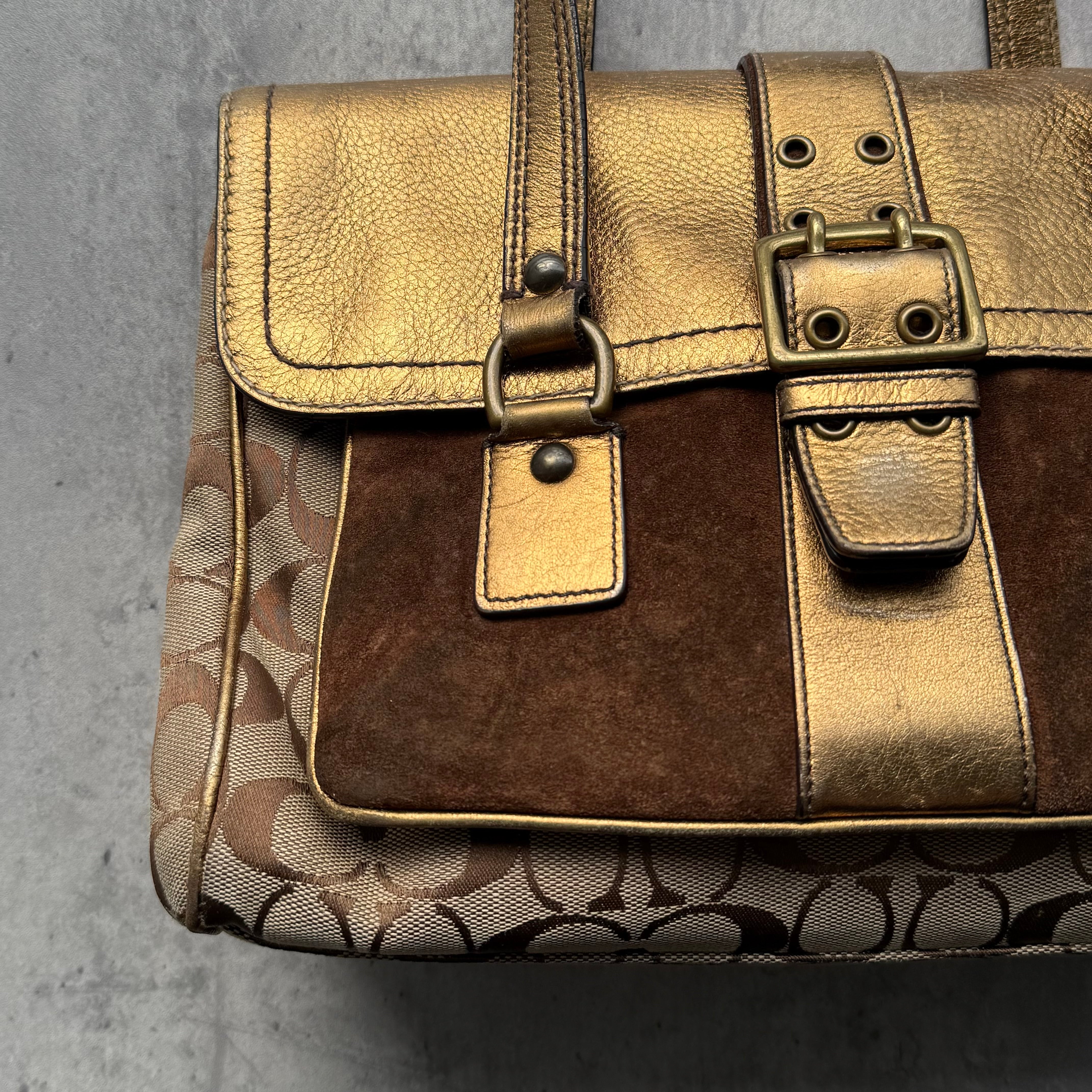 Coach 1498 Special Edition Fall 2004 ShoulderBag Gold/Beige