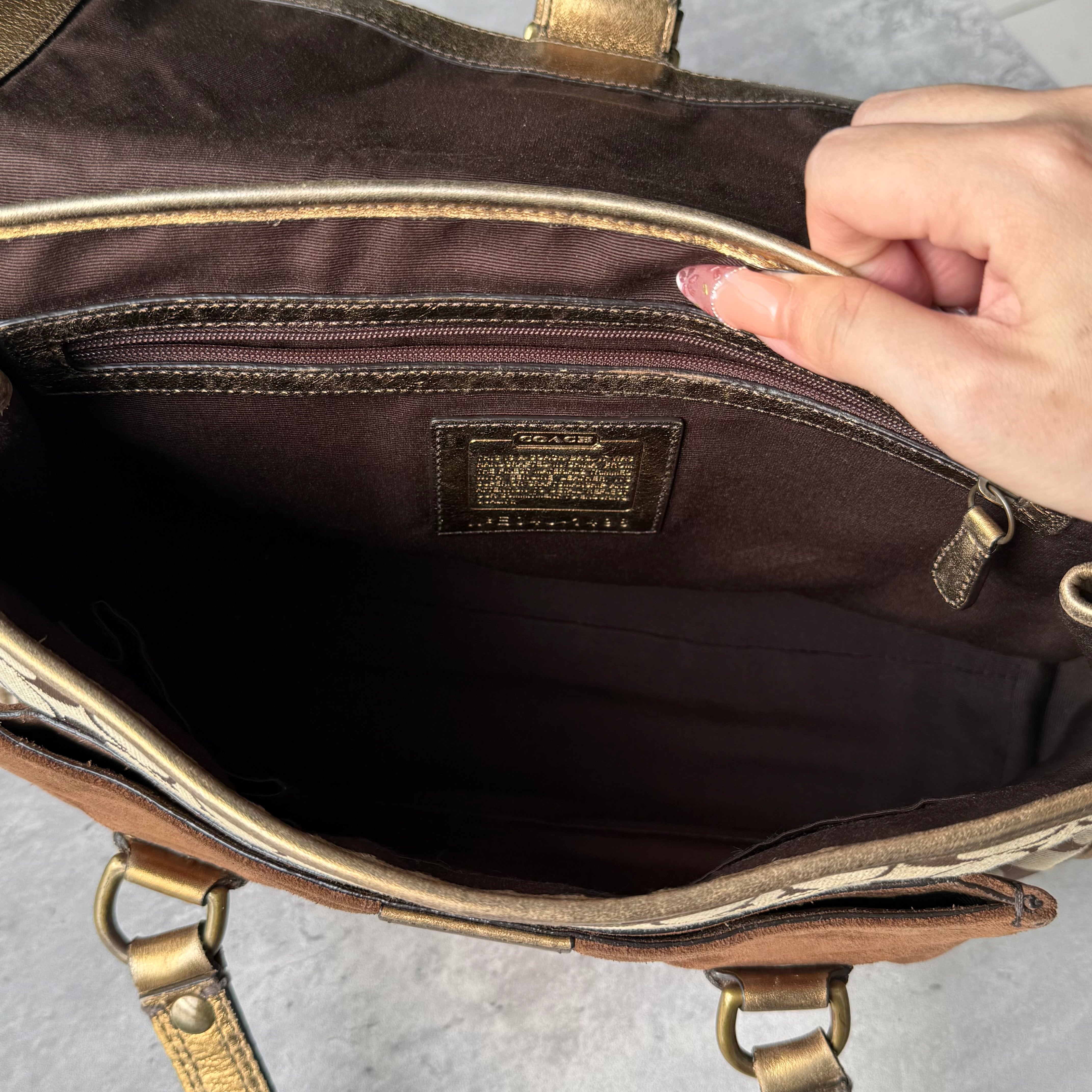 Coach 1498 Special Edition Fall 2004 ShoulderBag Gold/Beige