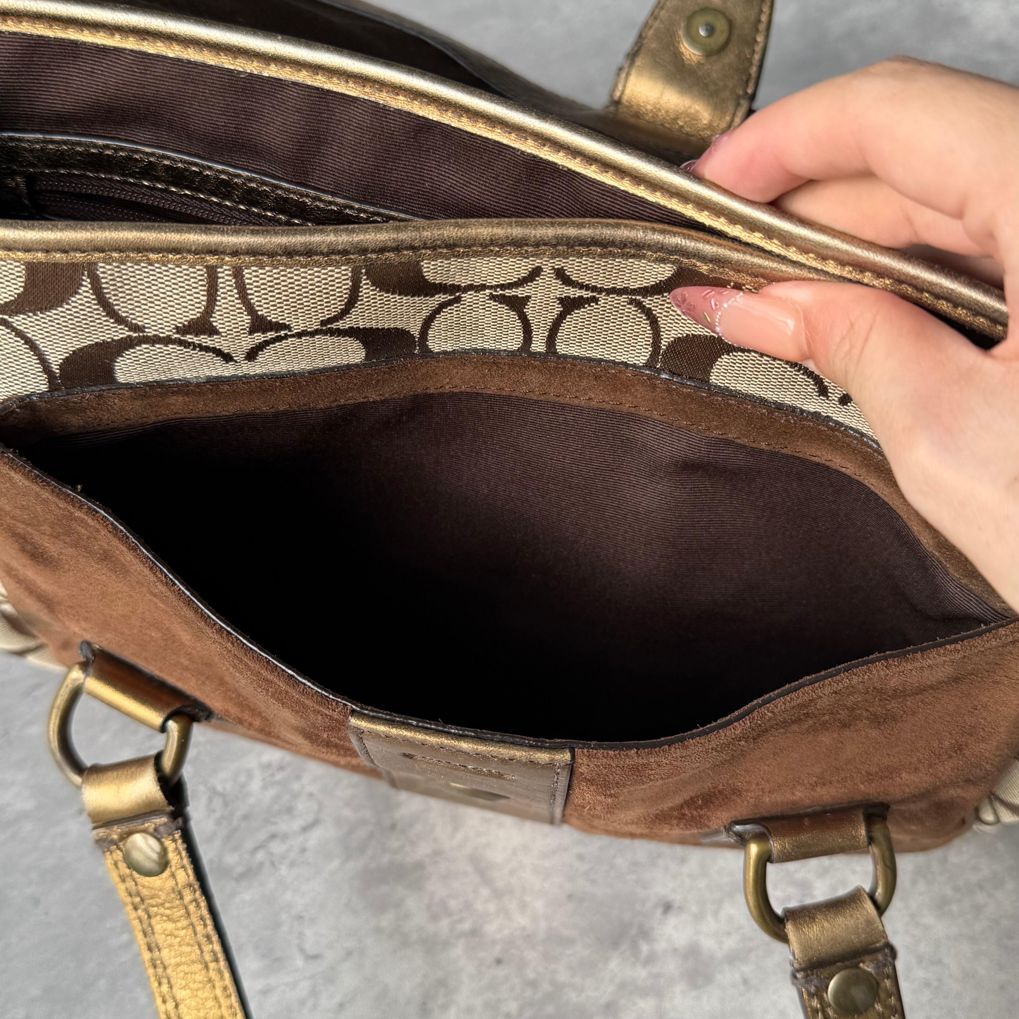 Coach 1498 Special Edition Fall 2004 ShoulderBag Gold/Beige