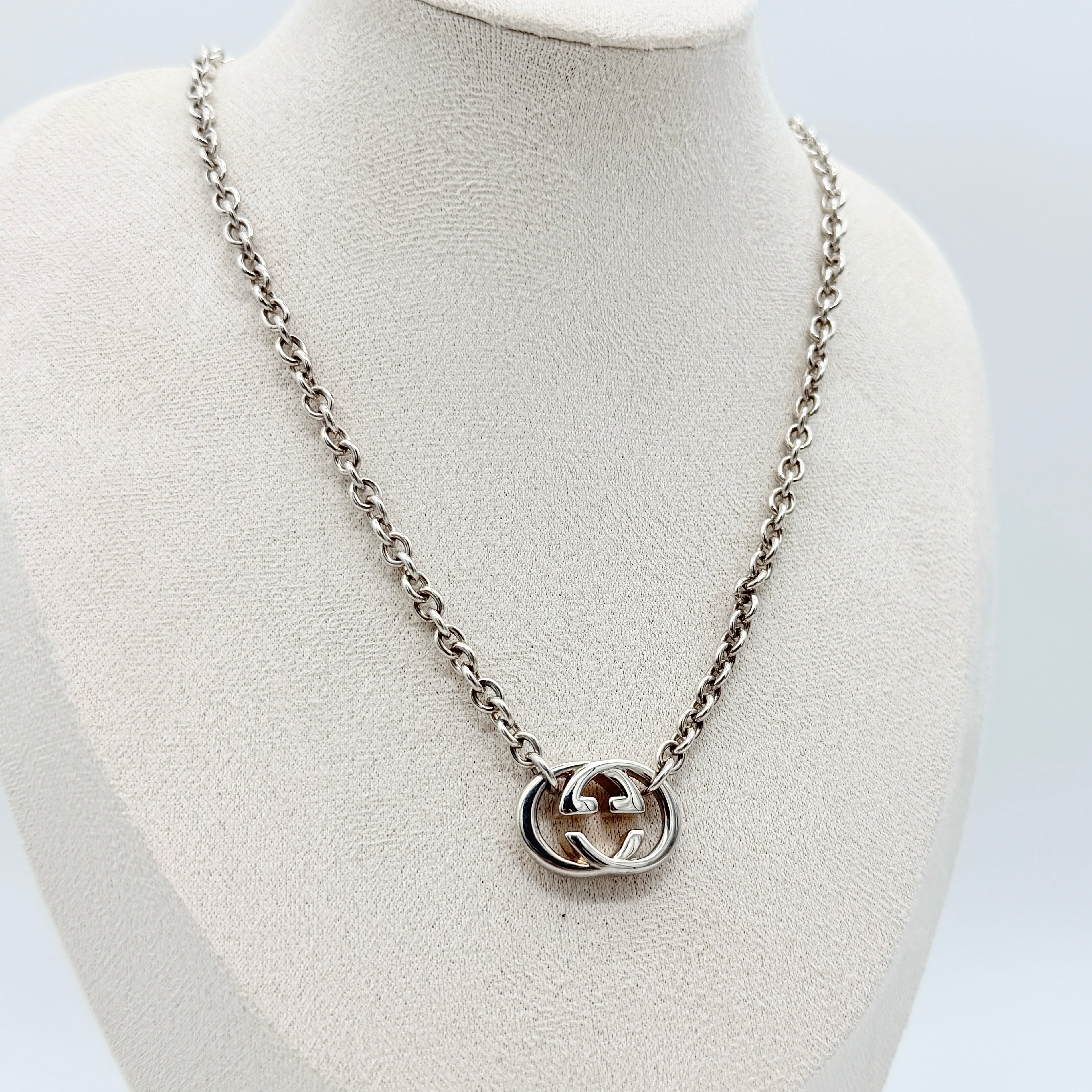 Gucci GG Interlocking G Necklace Silver