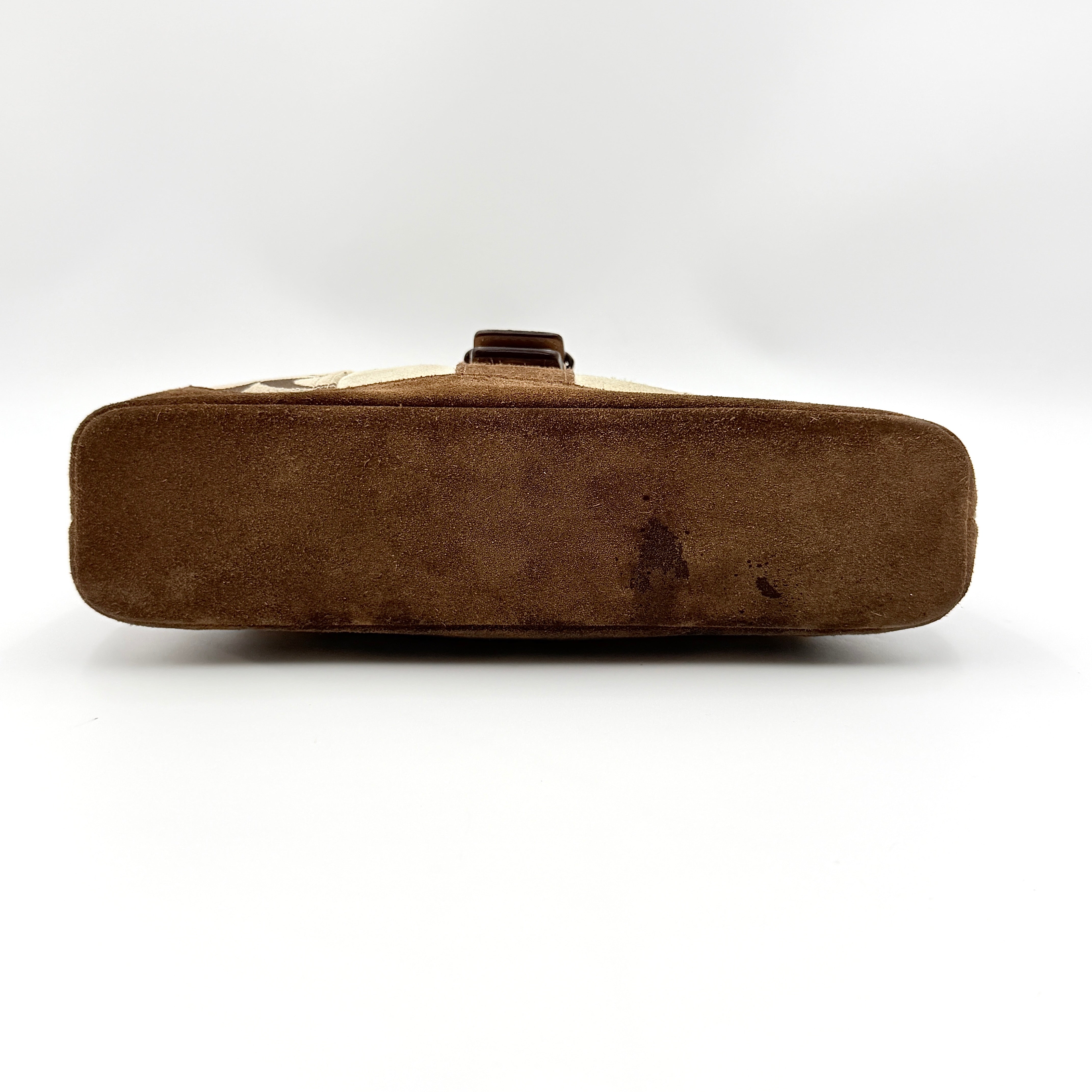 Coach Signature Hamilton Stripe Hobo Shoulder Bag Beige/Brown