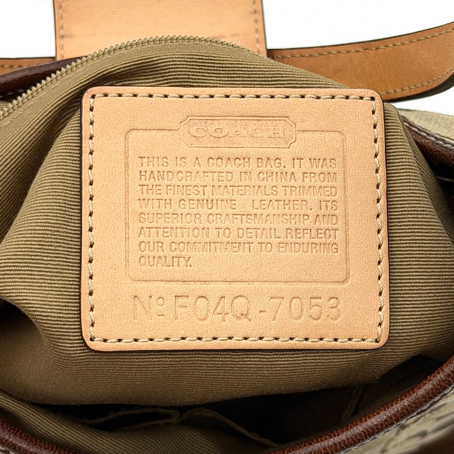 Coach Signature Hamilton Stripe Hobo Shoulder Bag Beige/Brown