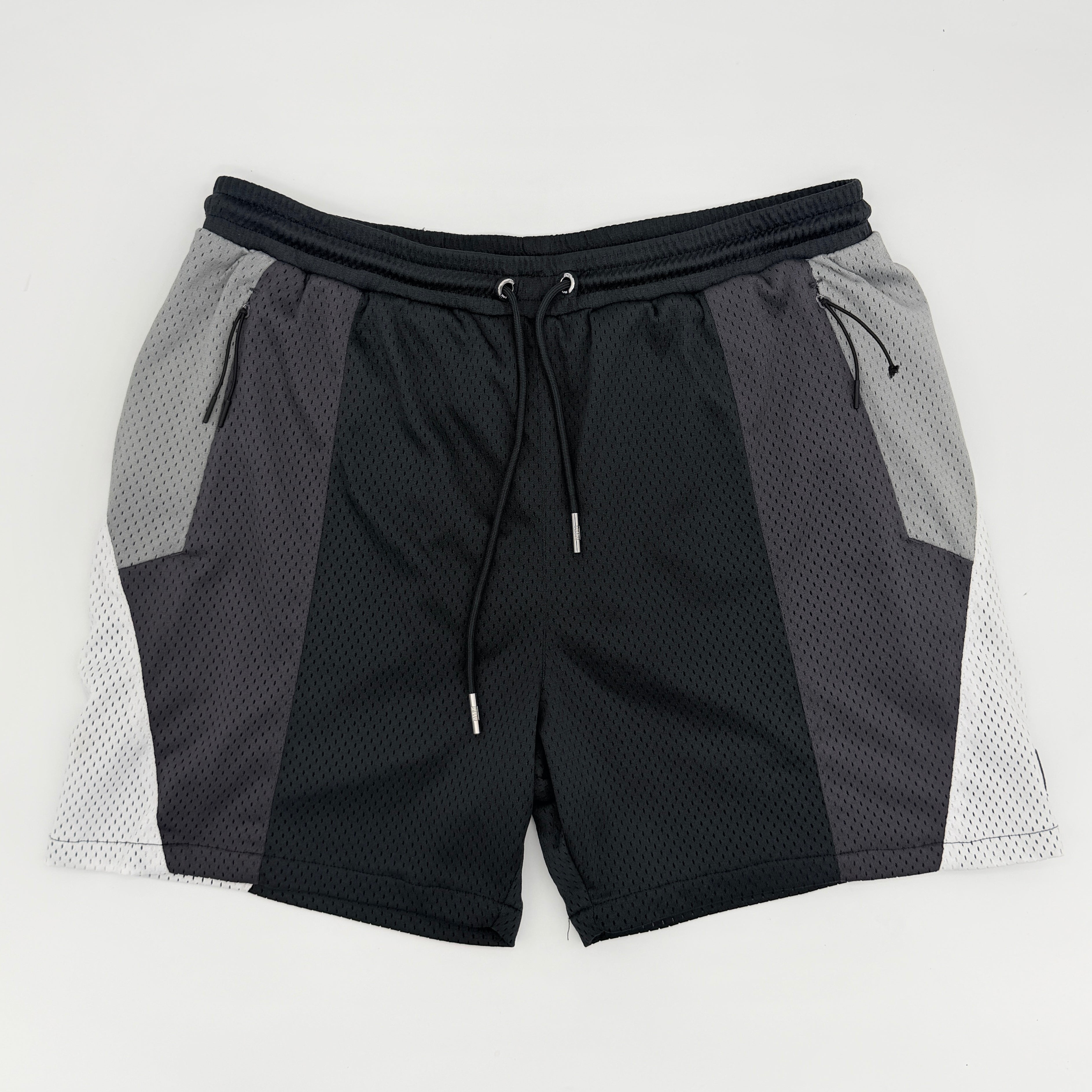 (M) Kith Harden Panelled Mesh Shorts Black